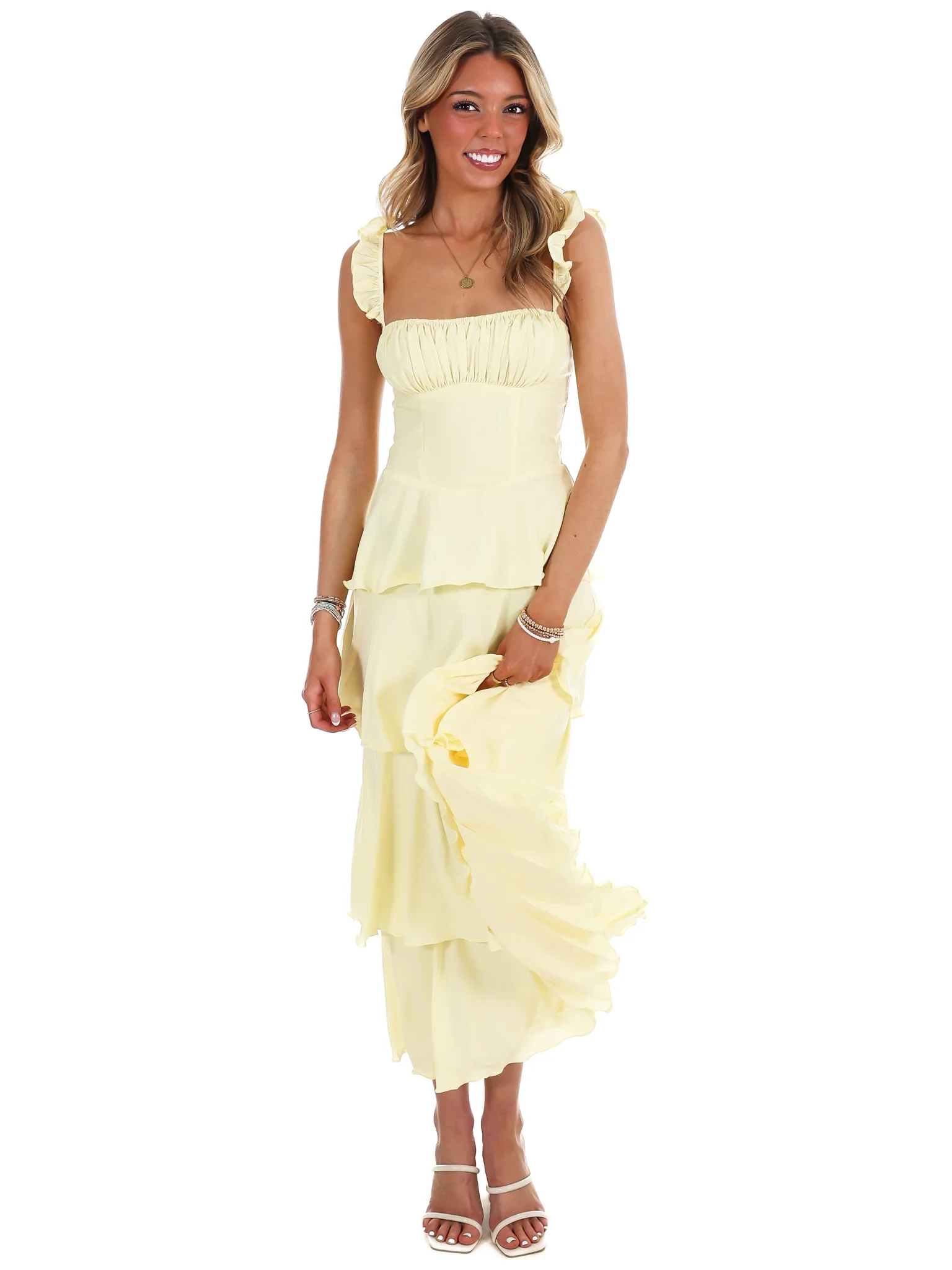 Flutter Away Ruffle Tiered Dress - Image 6