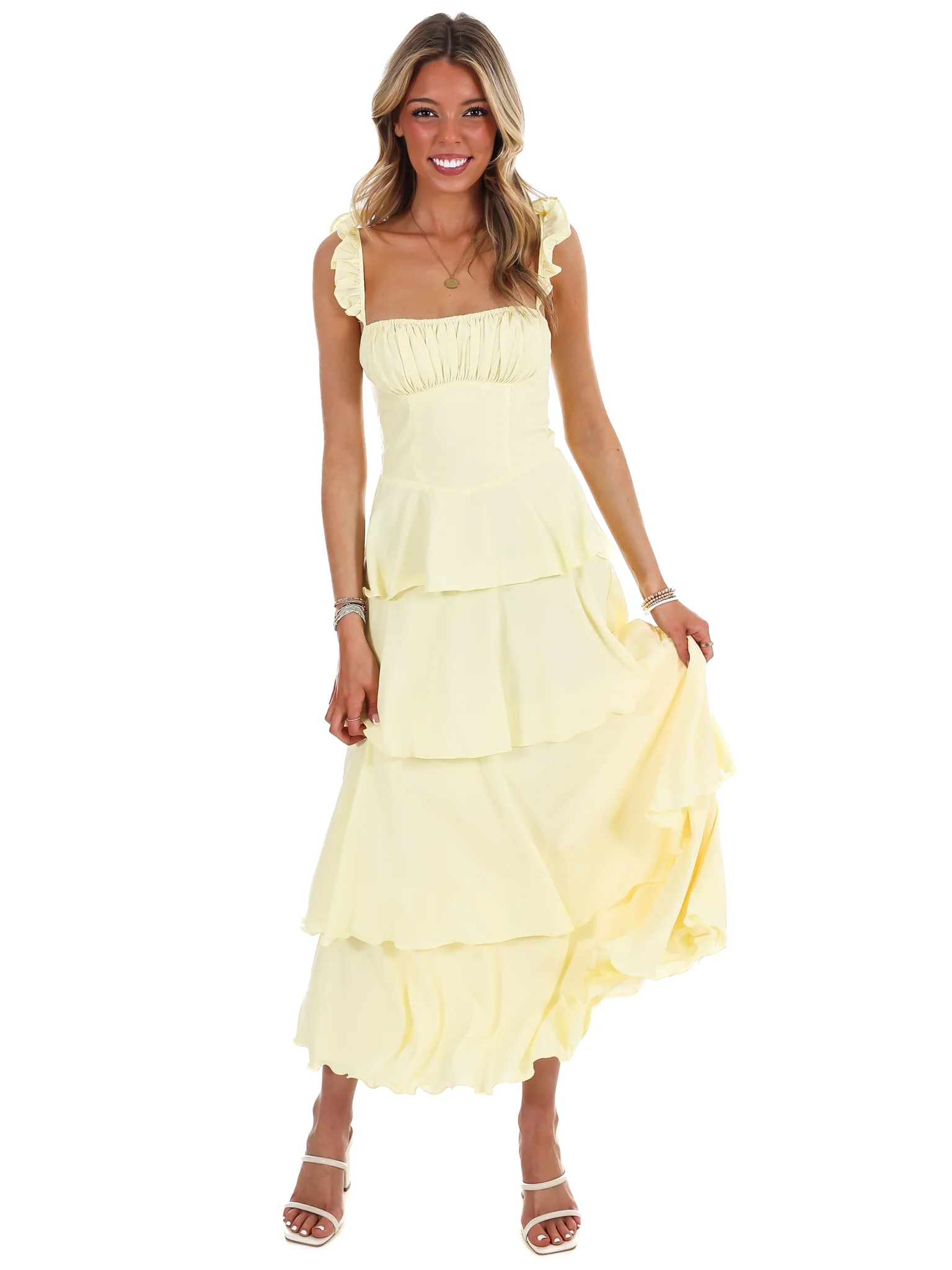 Flutter Away Ruffle Tiered Dress - Image 7