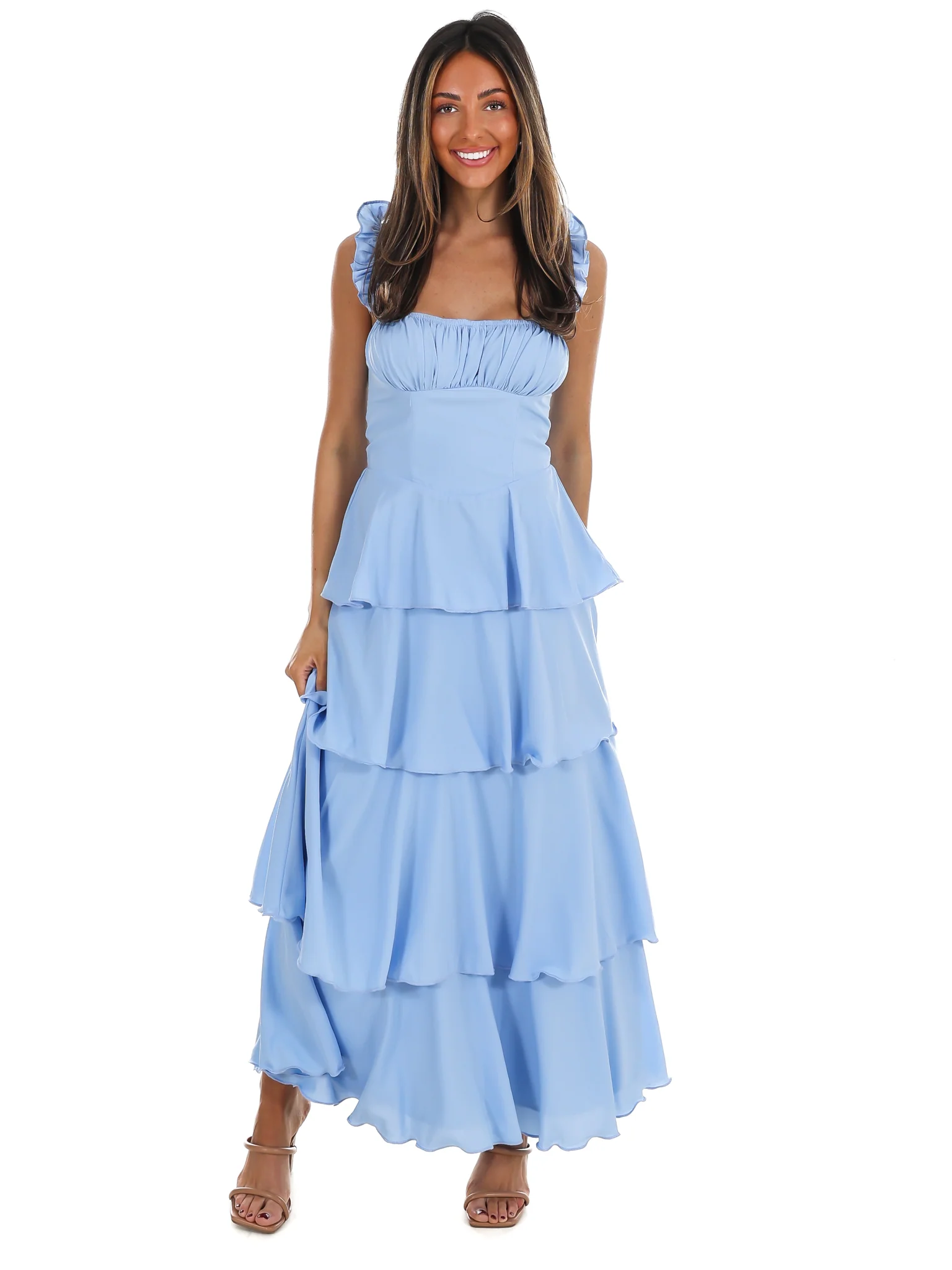 Flutter Away Ruffle Tiered Dress - Image 9