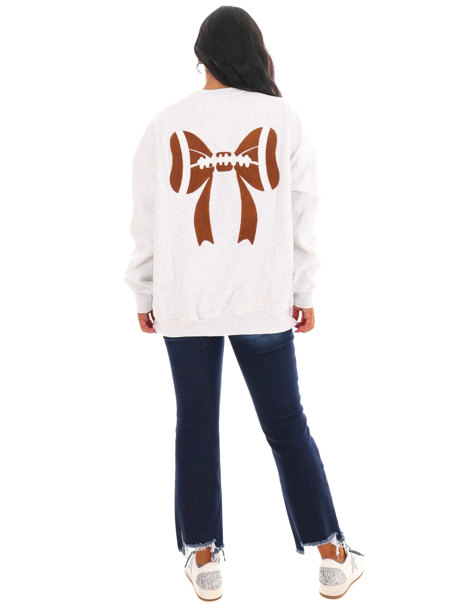 Football Bows Embroider Sweatshirt - Image 7