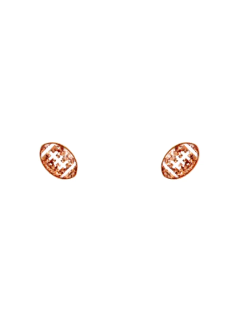Football Glitter Stud Earrings