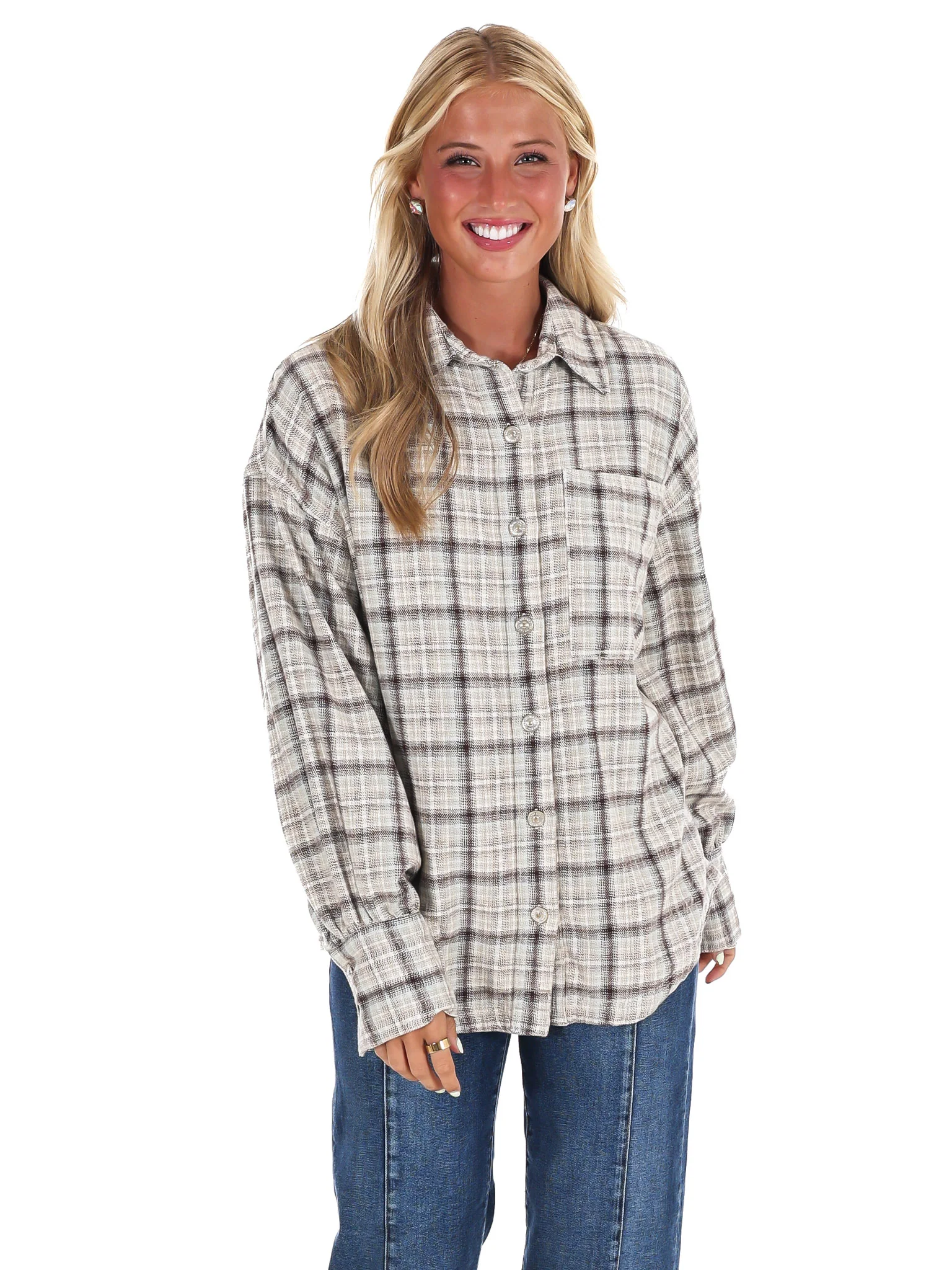 Free People Ashley Plaid Shirt - Image 3
