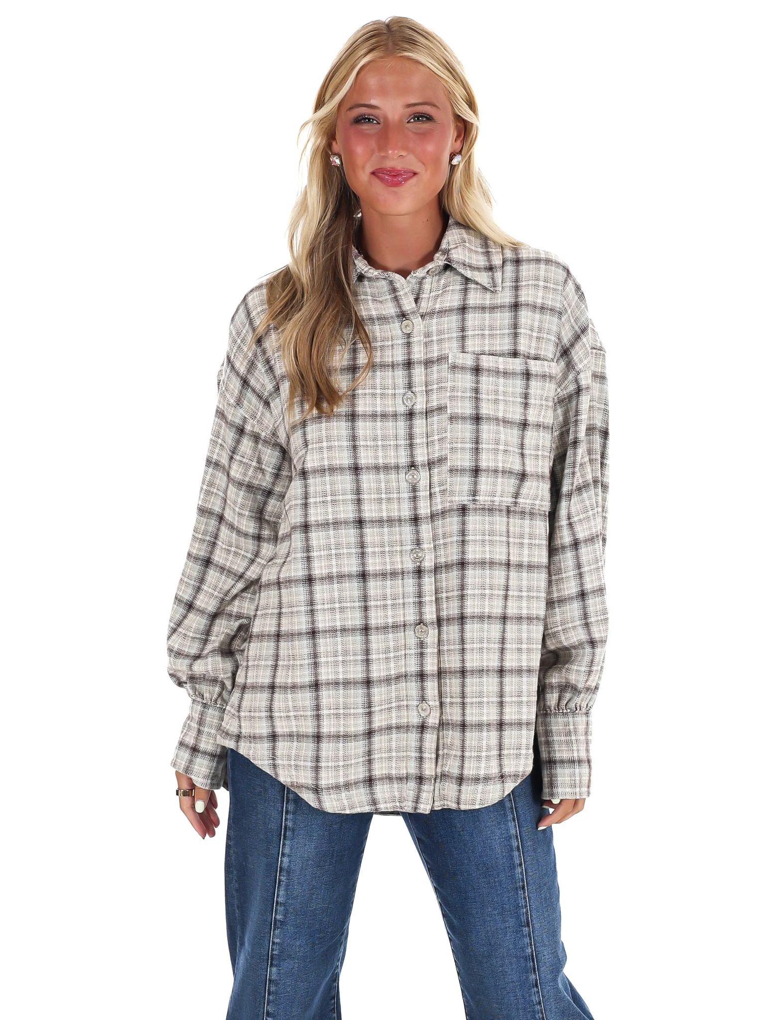 Free People Ashley Plaid Shirt - Image 5
