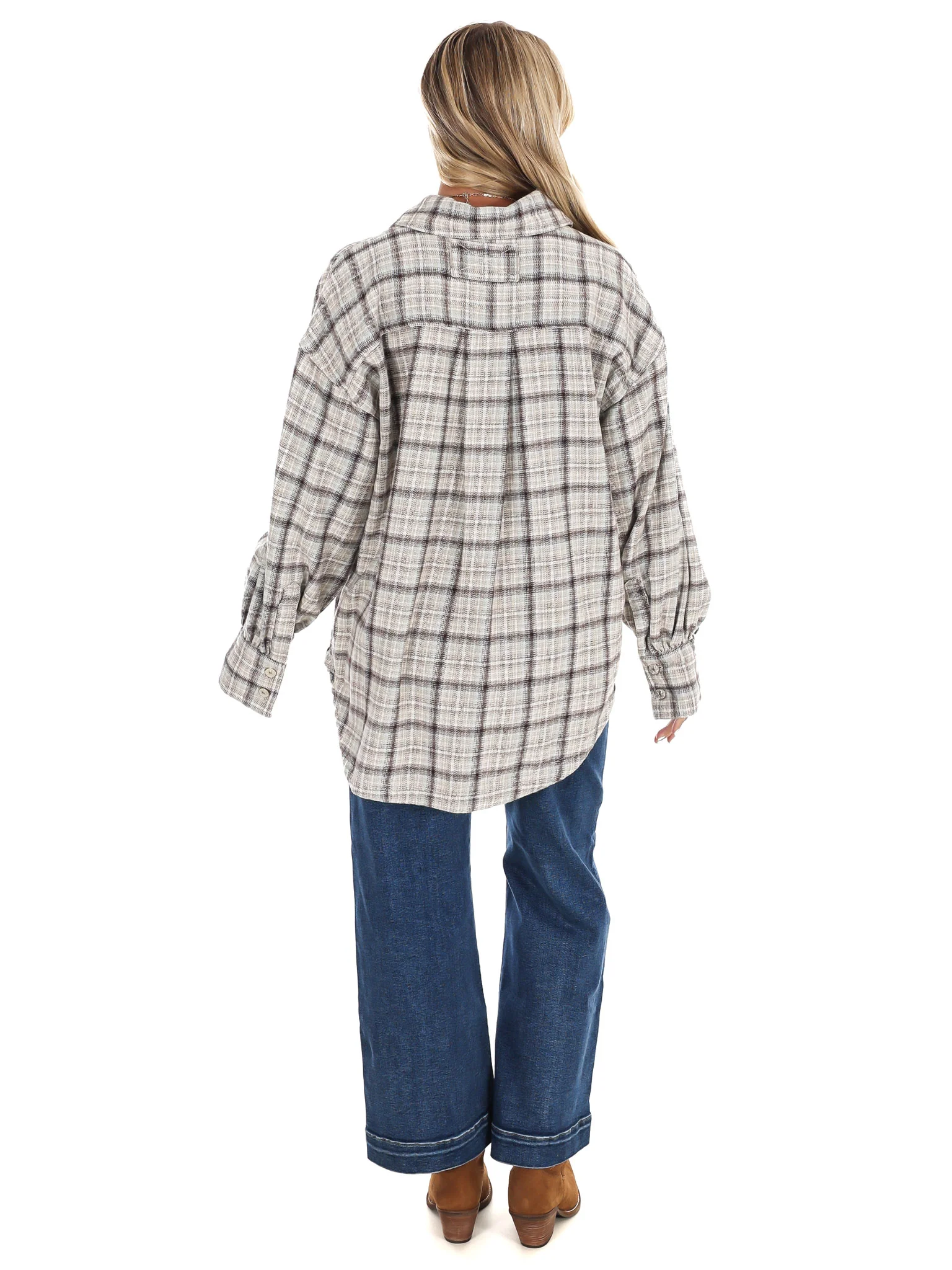 Free People Ashley Plaid Shirt - Image 7