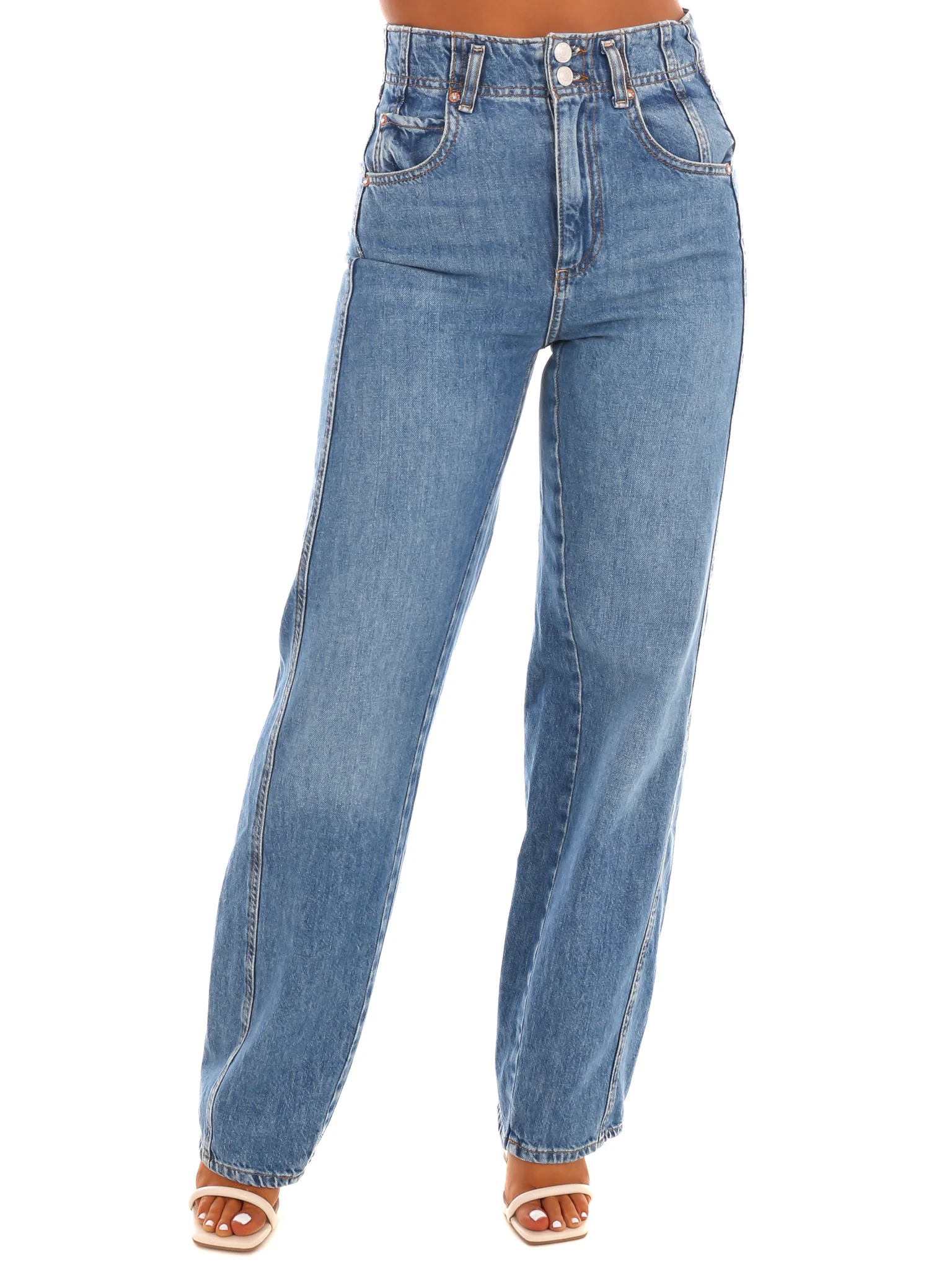 Free People Aster Straight Leg Jeans - Image 5