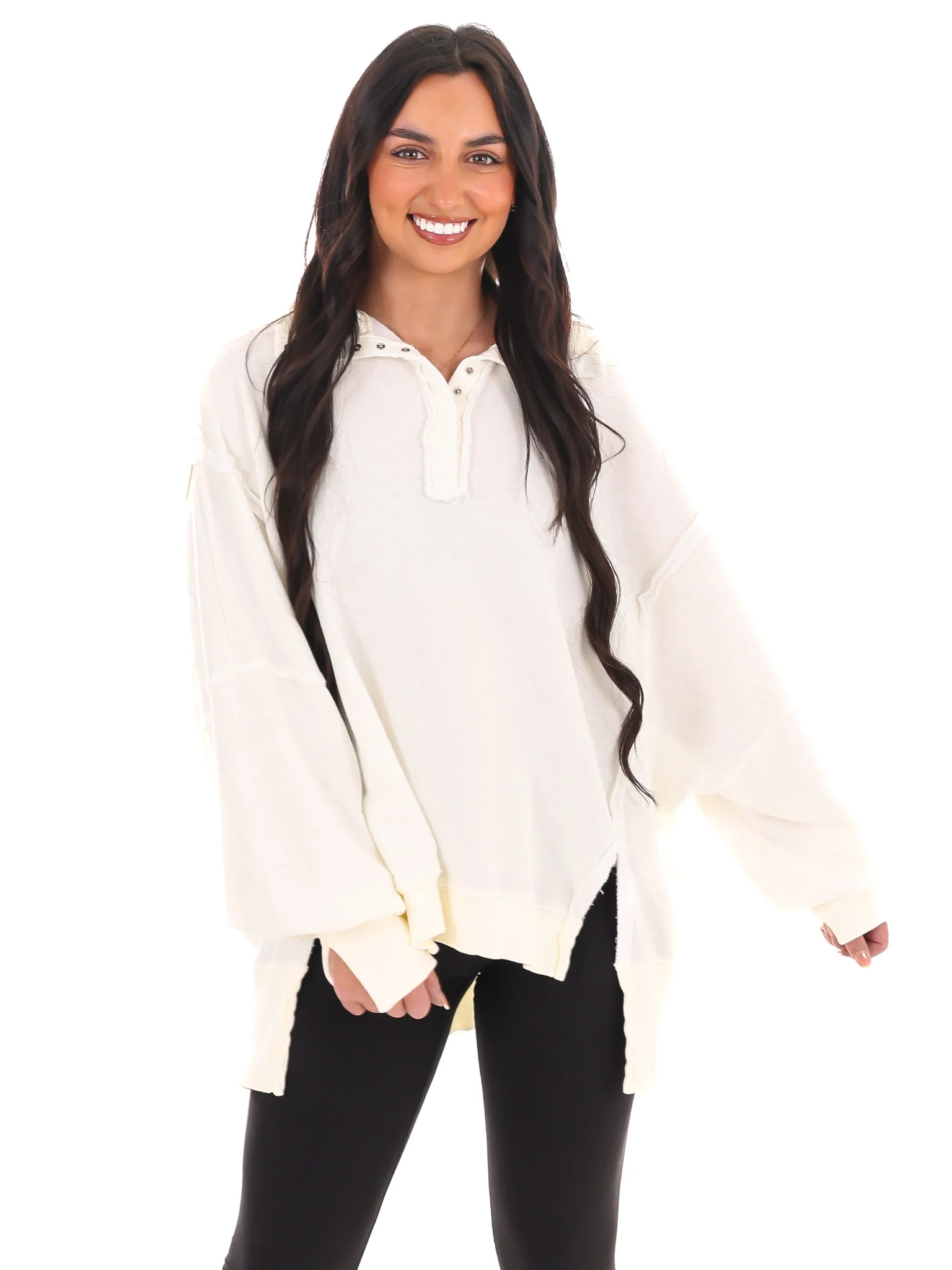 Free People Camden Henley Sweatshirt - Image 11