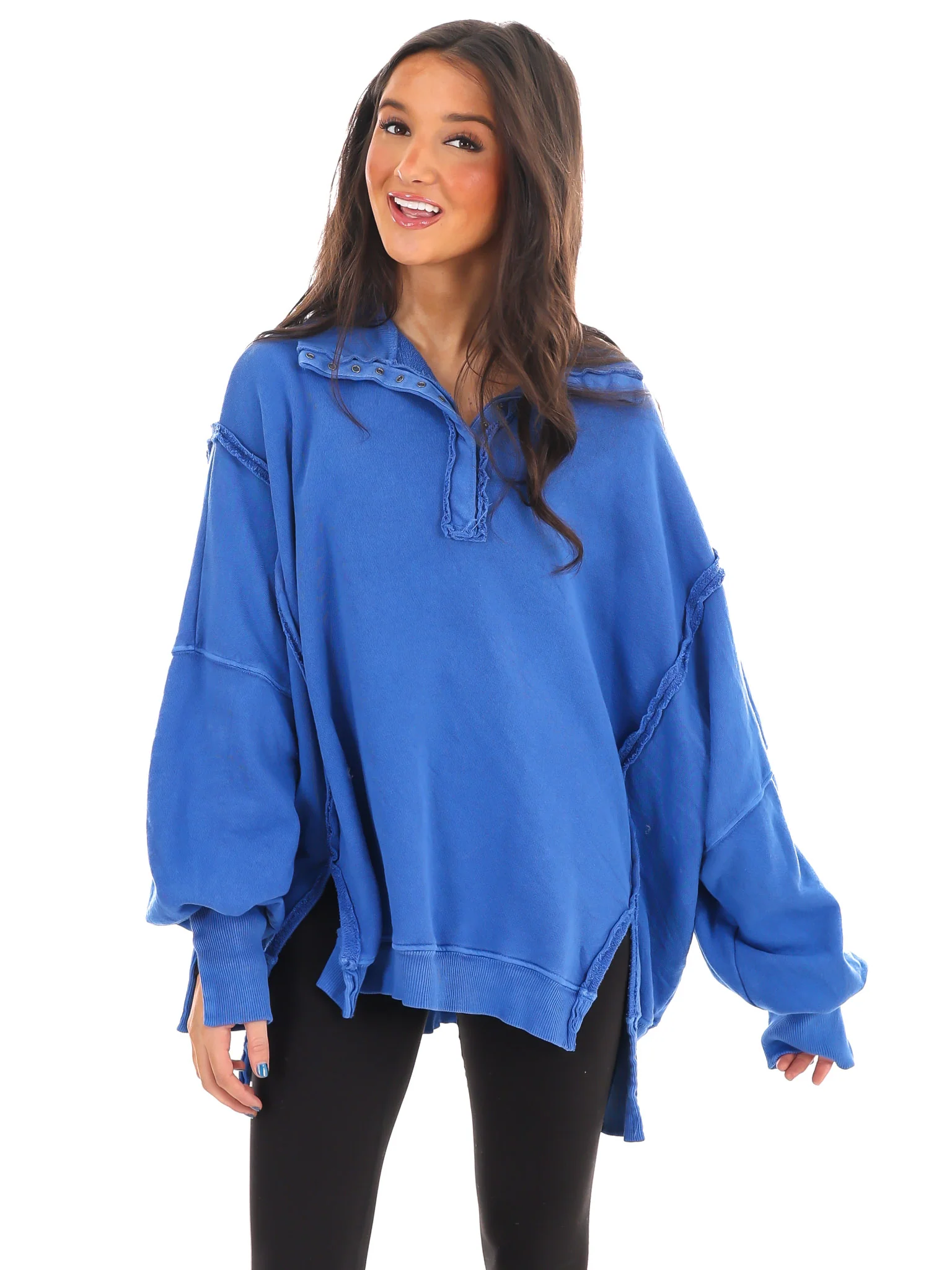 Free People Camden Henley Sweatshirt - Image 3