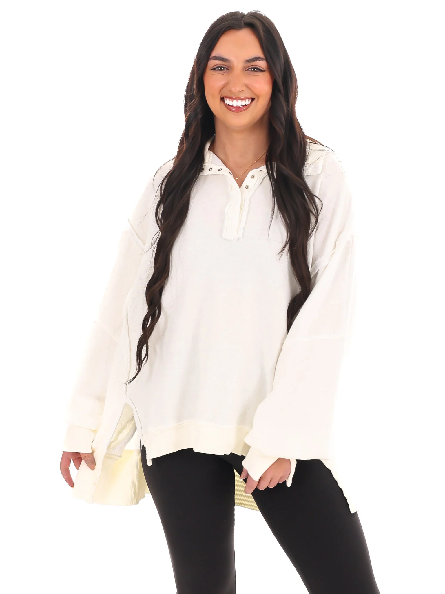 Free People Camden Henley Sweatshirt - Image 7