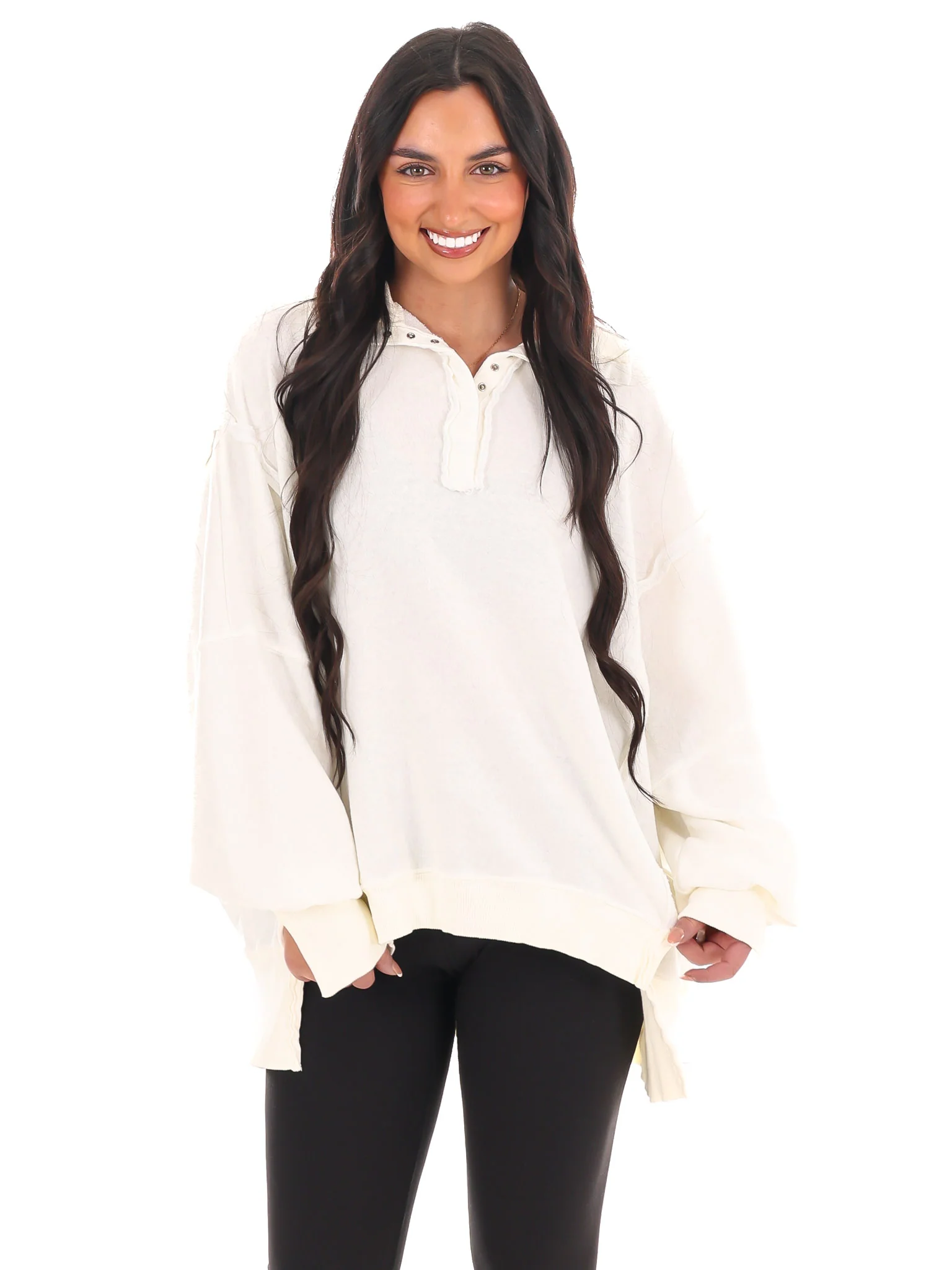 Free People Camden Henley Sweatshirt - Image 9