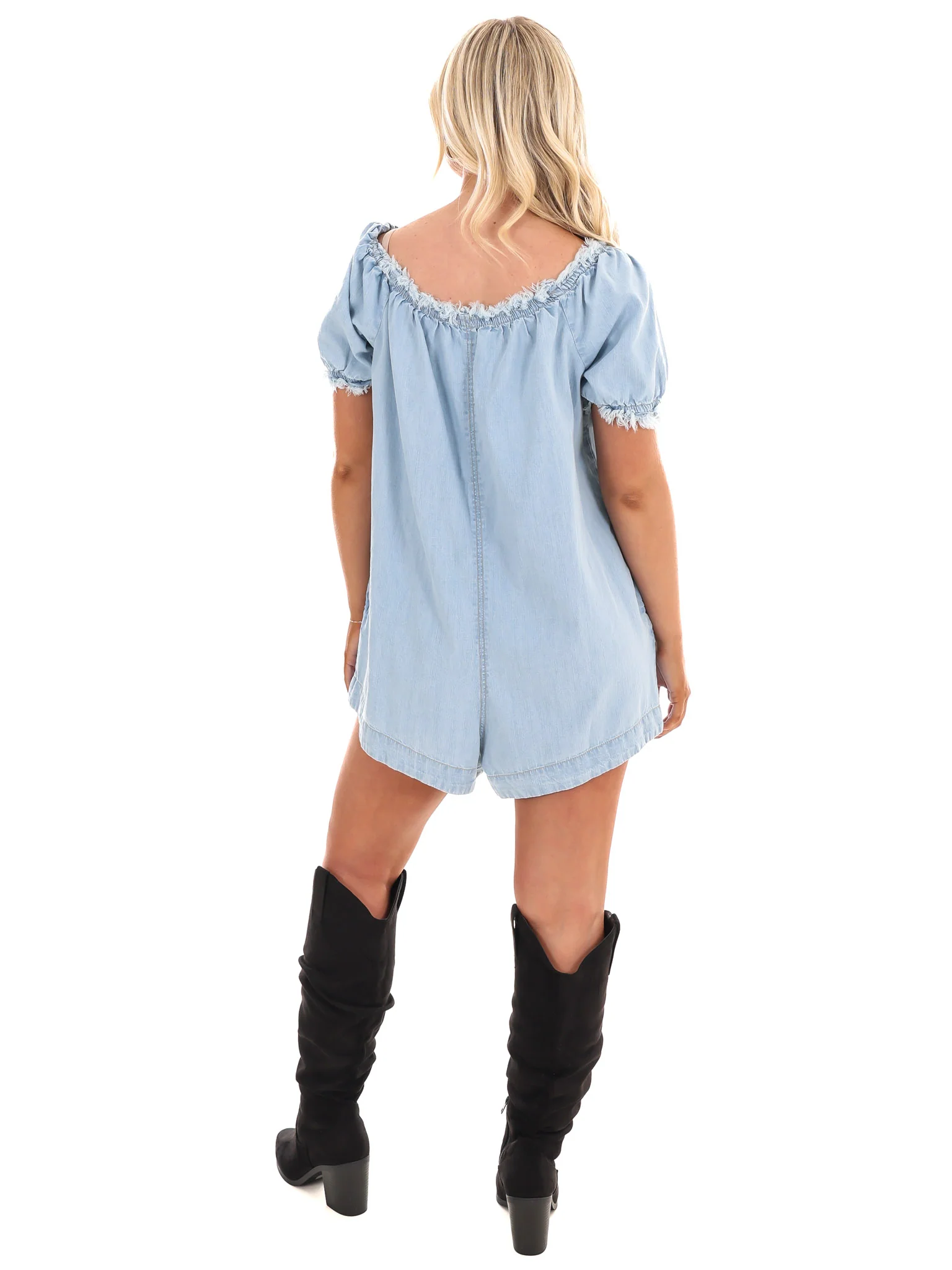 Free People Daisy Denim Babydoll Romper - Image 14