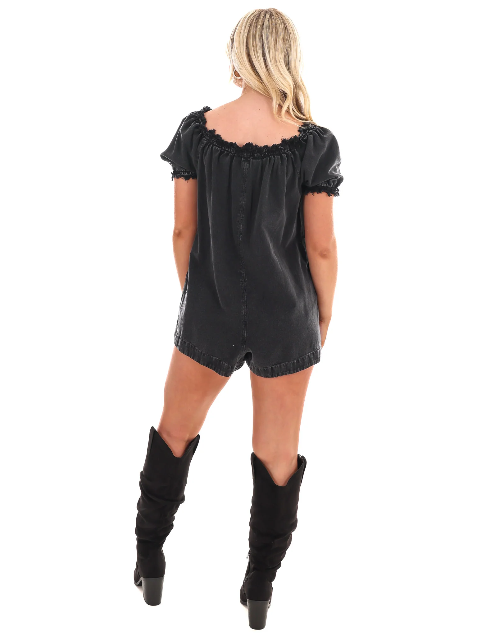 Free People Daisy Denim Babydoll Romper - Image 7