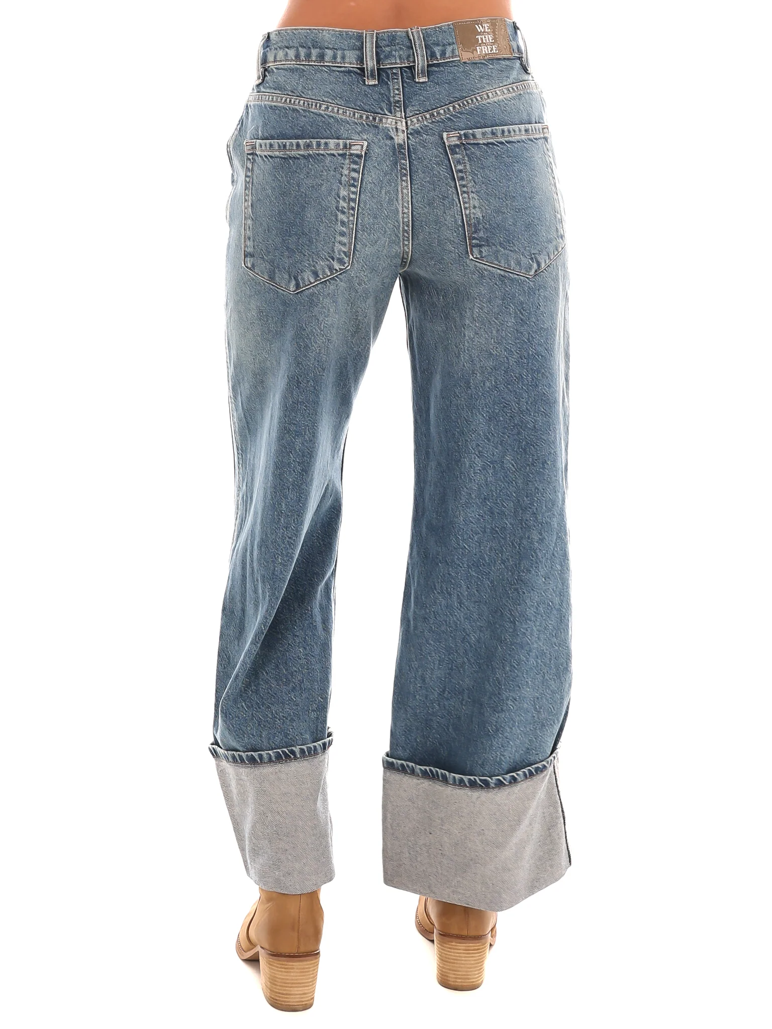 Free People Final Countdown Cuffed Mid Rise Jeans - Image 5