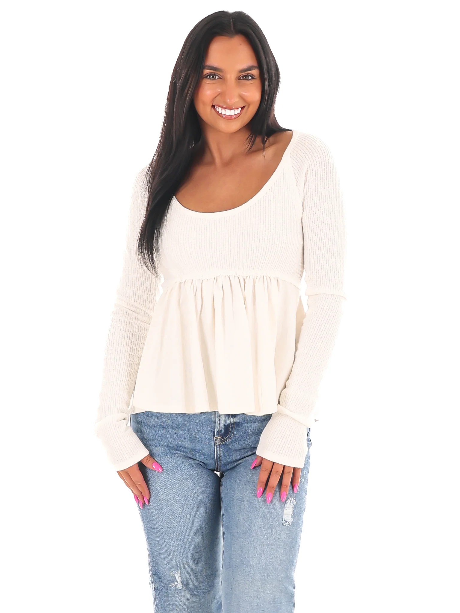 Free People Found Your Babydoll Top - Image 5