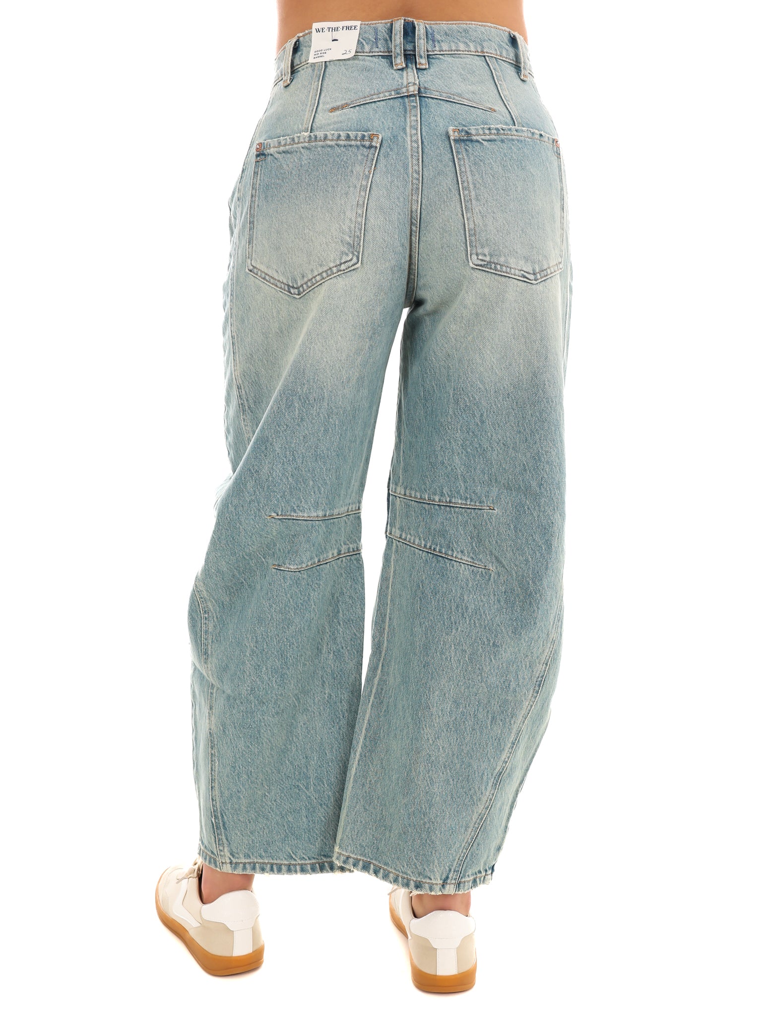 Free People Good Luck Mid Rise Barrel Jeans - Image 13