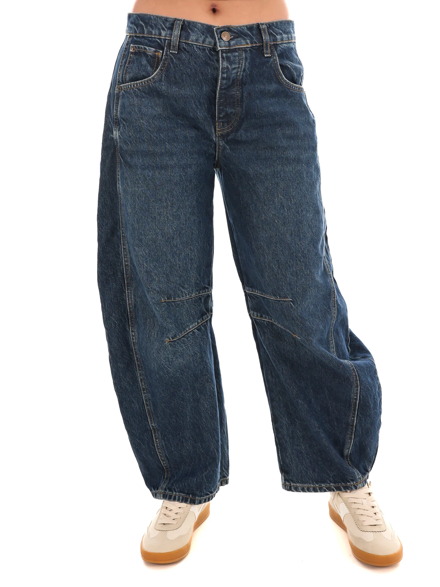 Free People Good Luck Mid Rise Barrel Jeans - Image 16