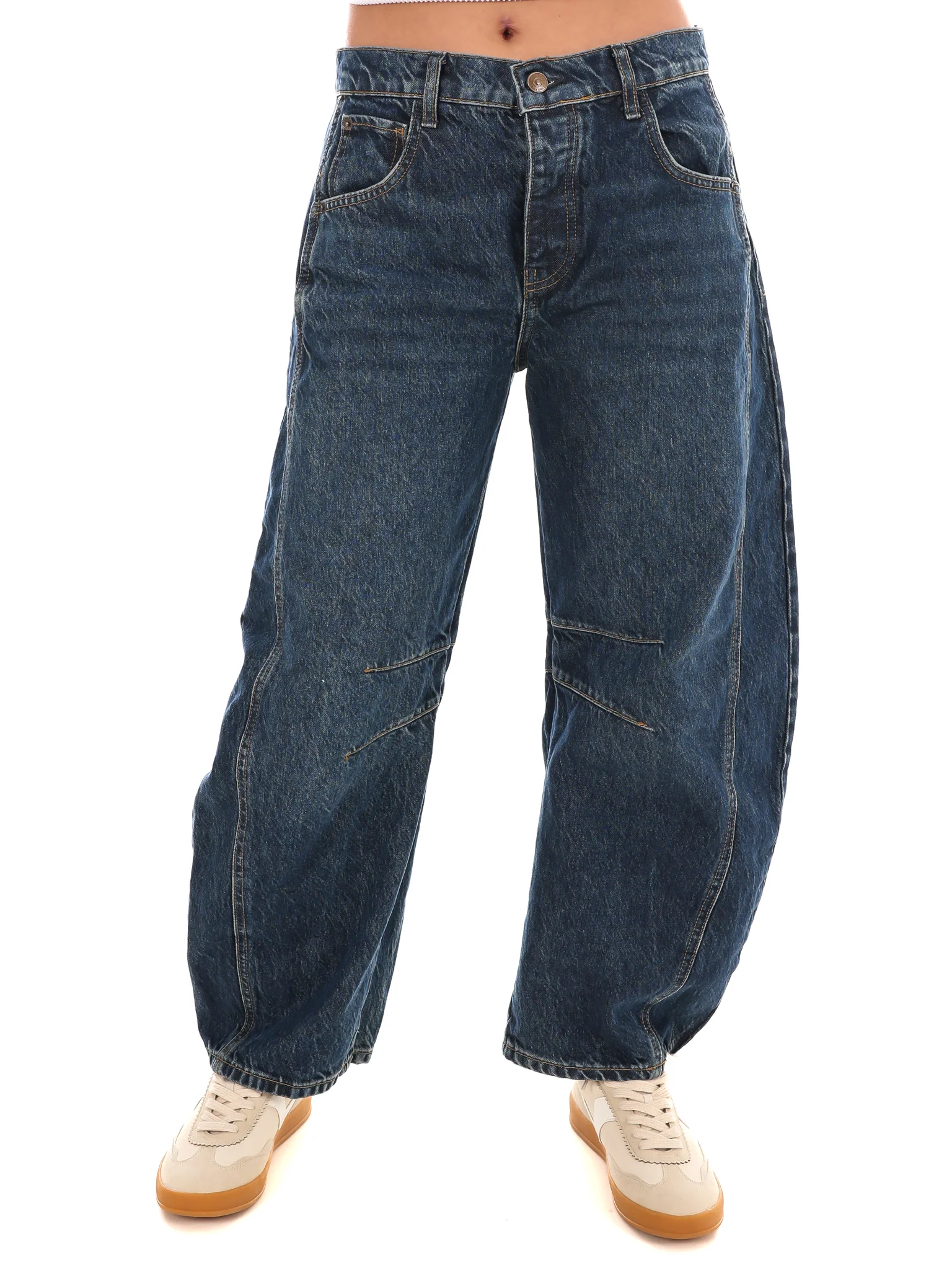Free People Good Luck Mid Rise Barrel Jeans - Image 17