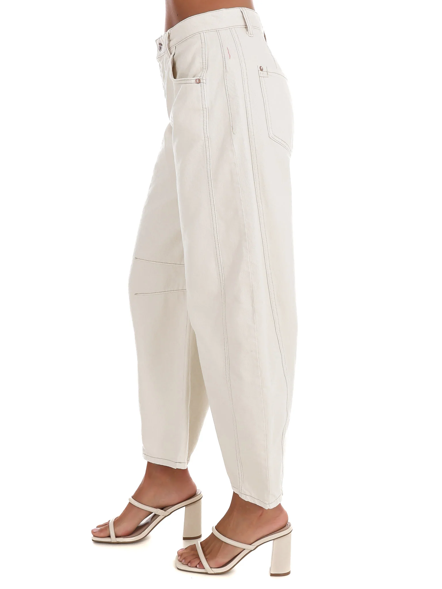Free People Good Luck Mid Rise Barrel Jeans - Image 19