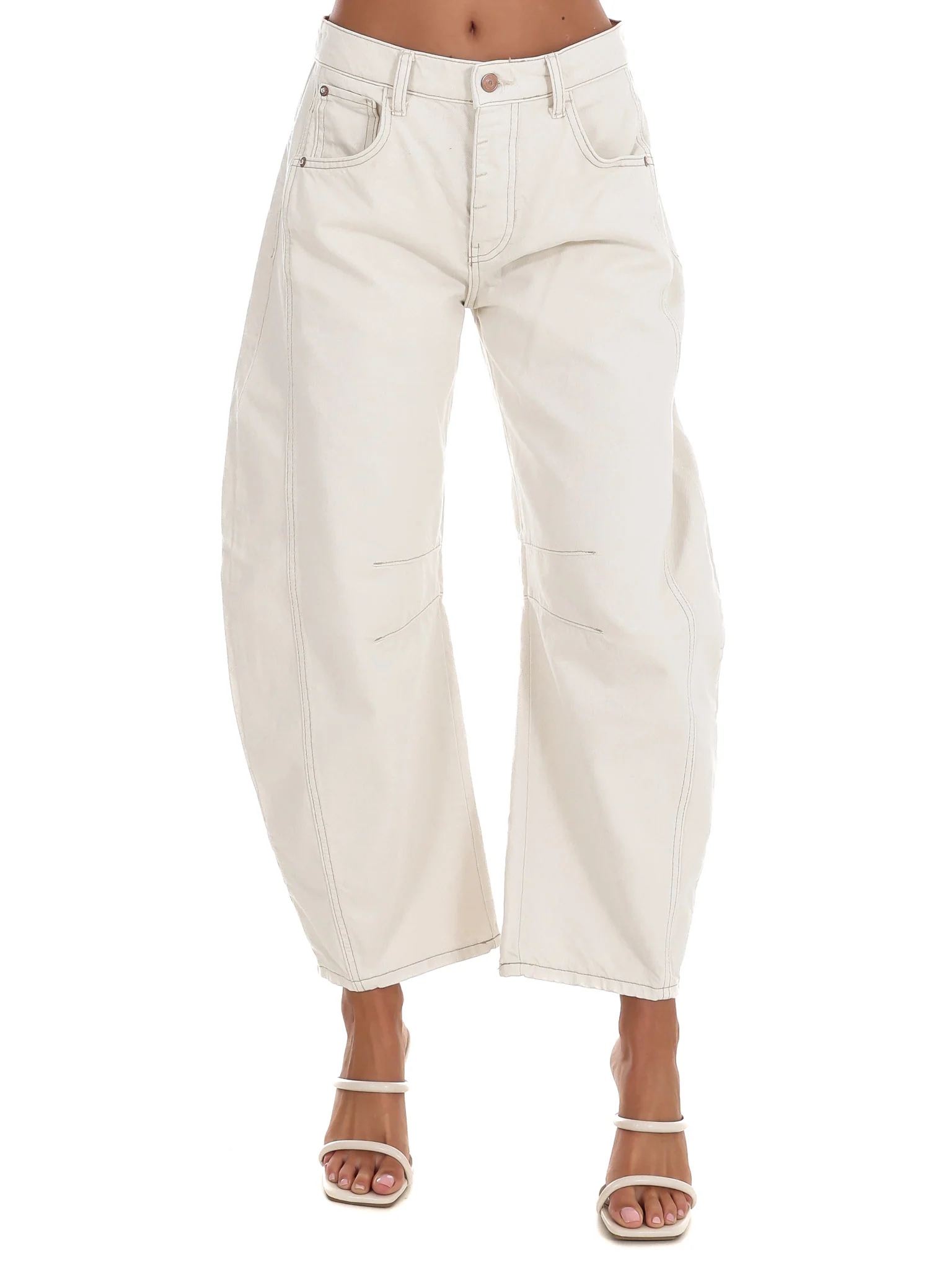 Free People Good Luck Mid Rise Barrel Jeans - Image 20