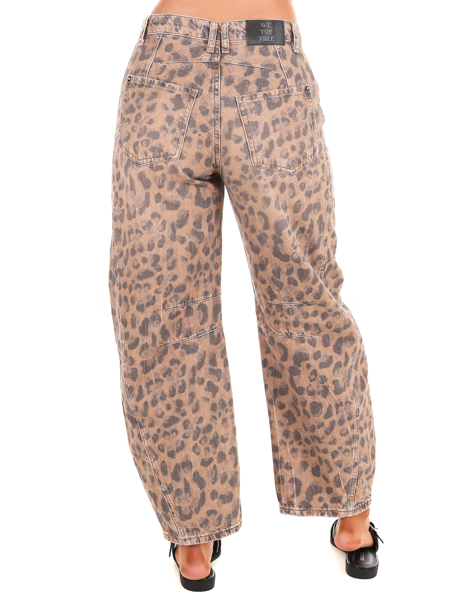 Free People Good Luck Printed Barrel Jeans - Image 5
