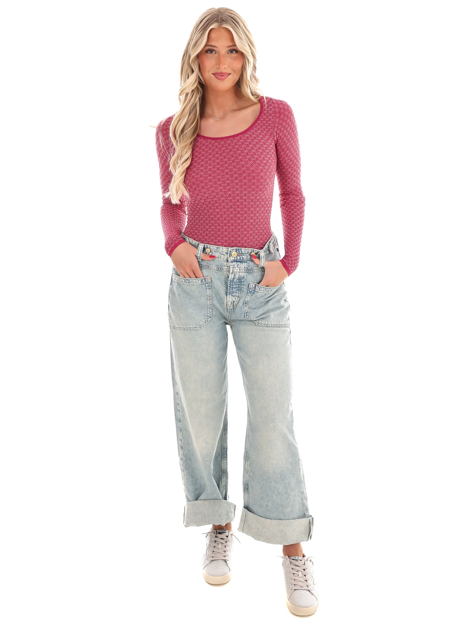 Free People Love Letter Long Sleeve Top - Image 9