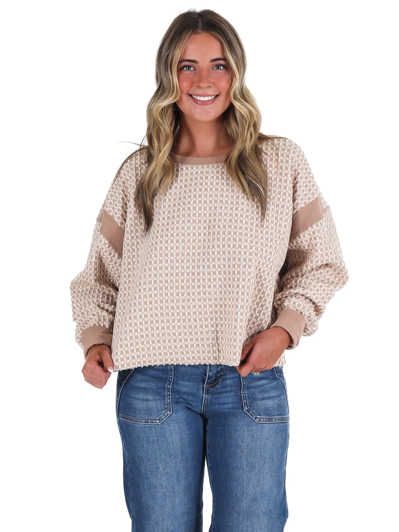 Free People My Time Textured Layer Top