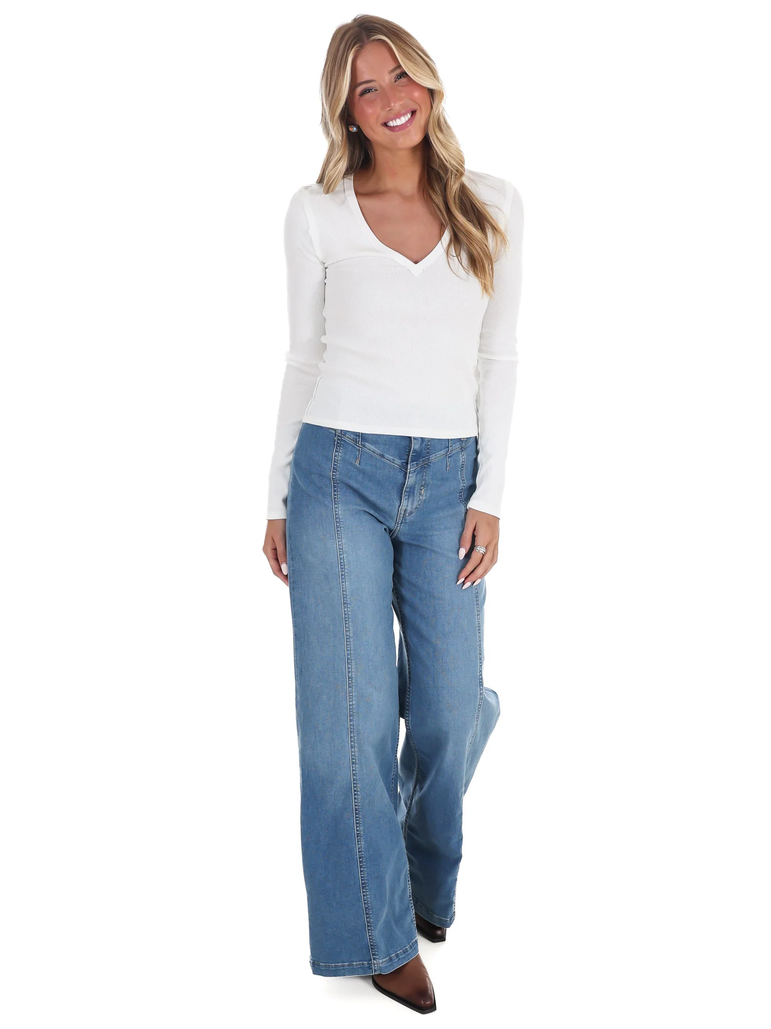 Free People Neria Long Sleeve Top - Image 6
