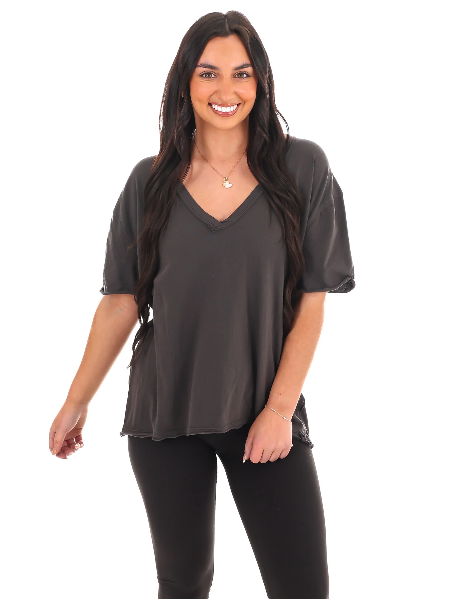 Free People Nina V-Neck Tee - Image 3