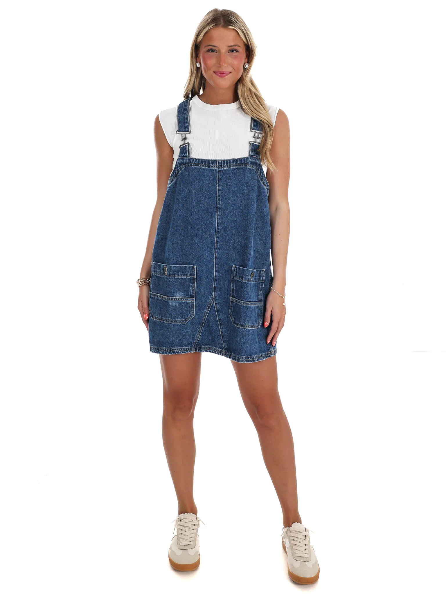 Free People Overall Smock Mini Dress - Image 2