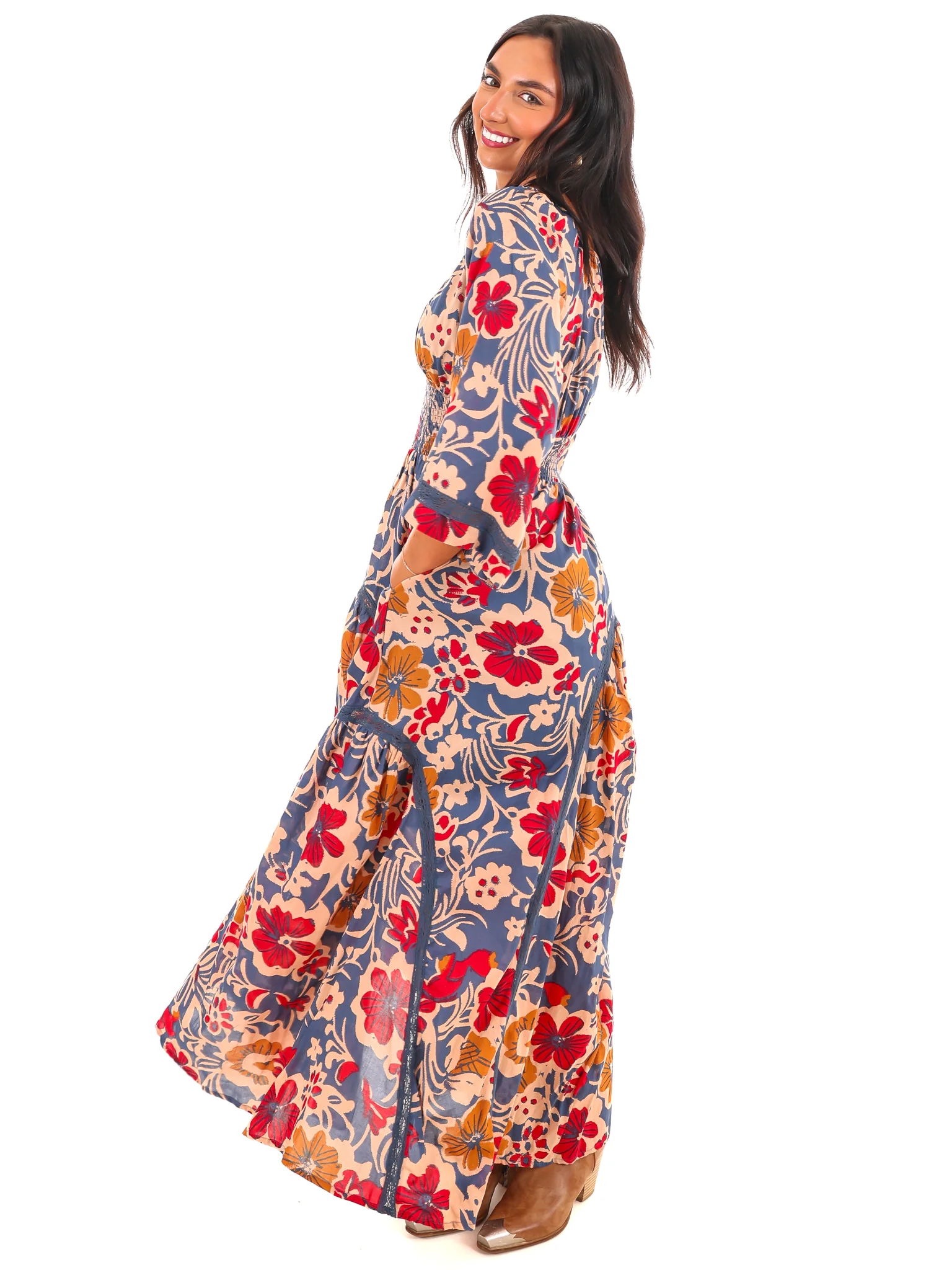 Free People Printed Dixie Maxi Dress - Image 6