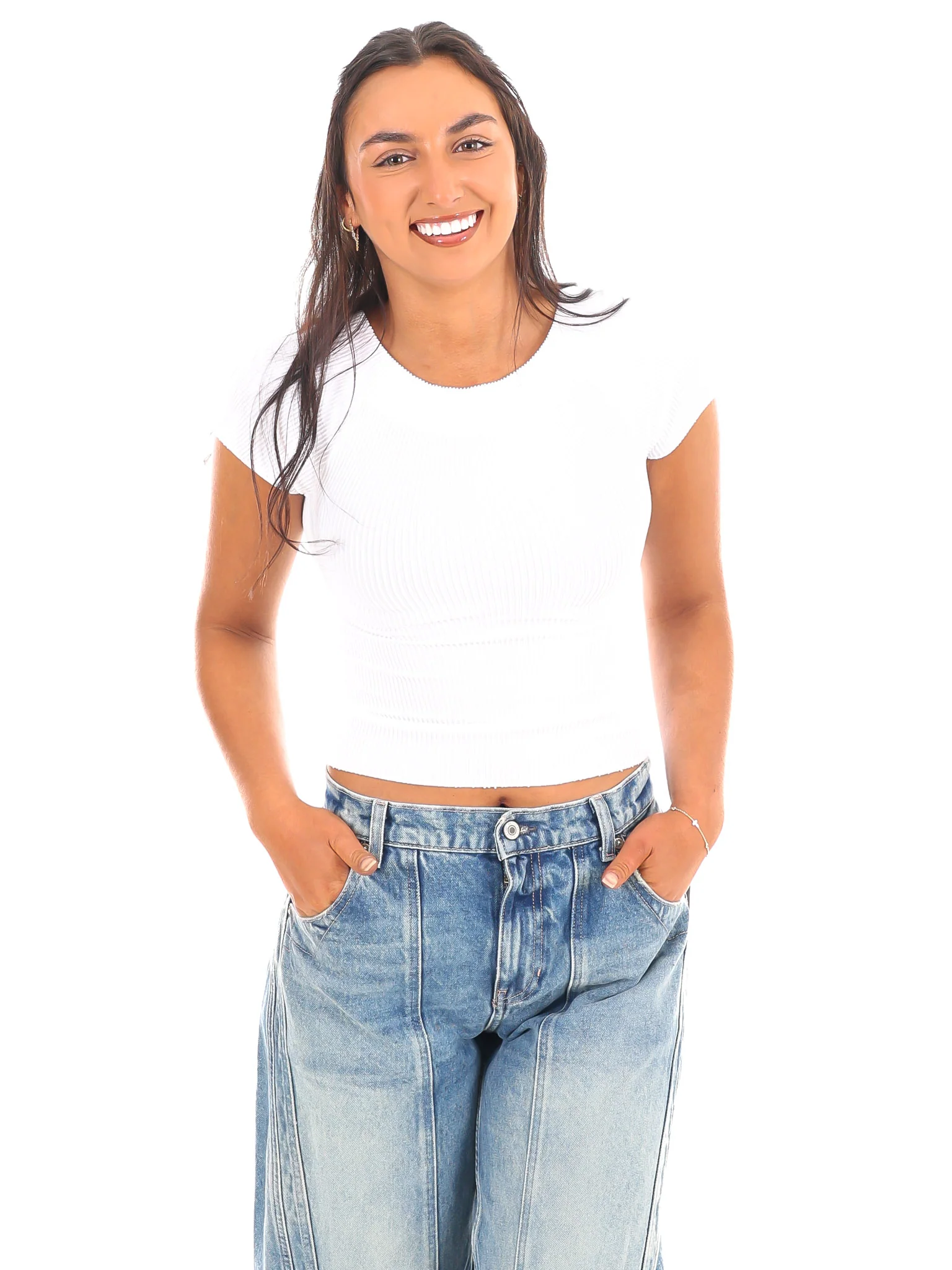 Free People Ribbed Seamless Off Shoulder Top - Image 12