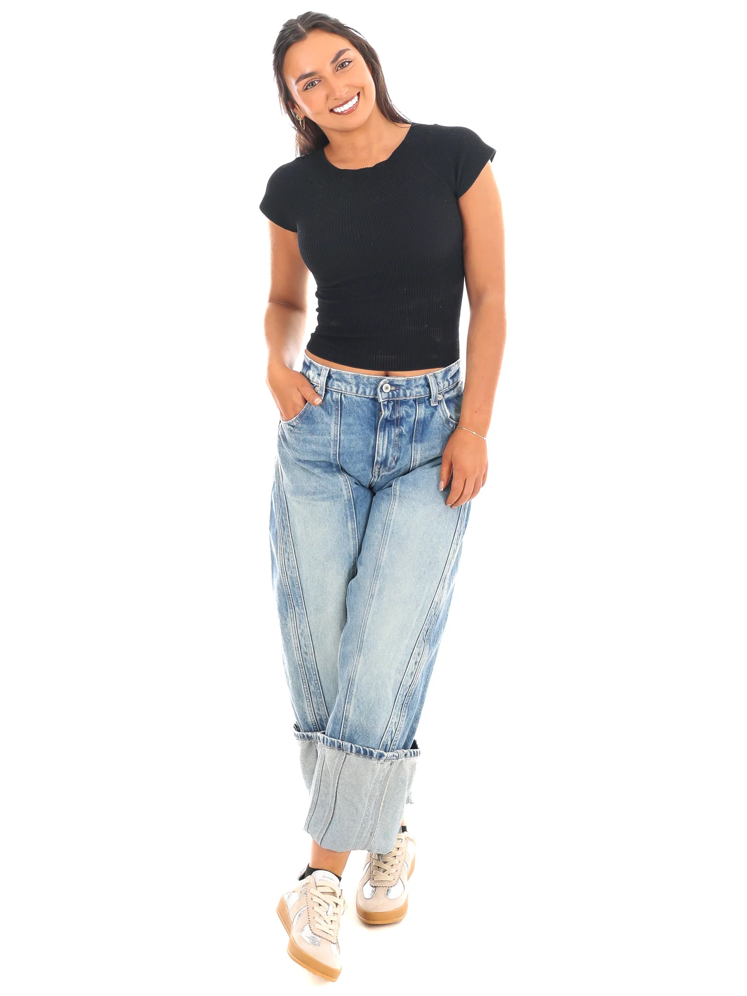 Free People Ribbed Seamless Off Shoulder Top - Image 6