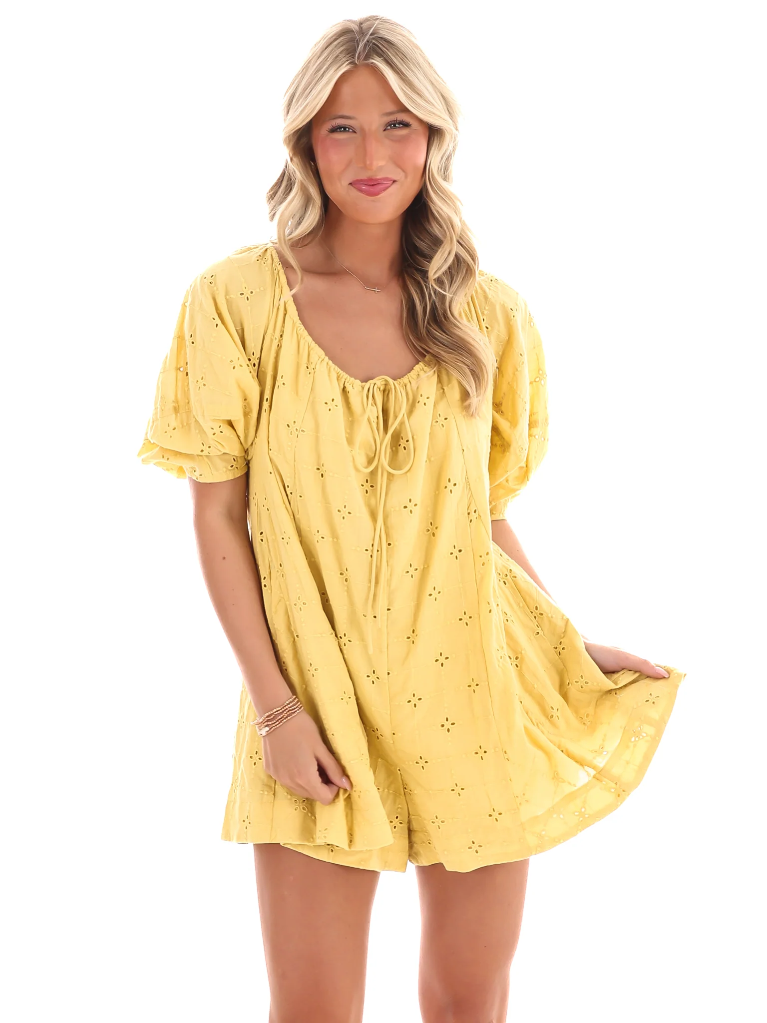 Free to Dream Eyelet Romper - Image 3
