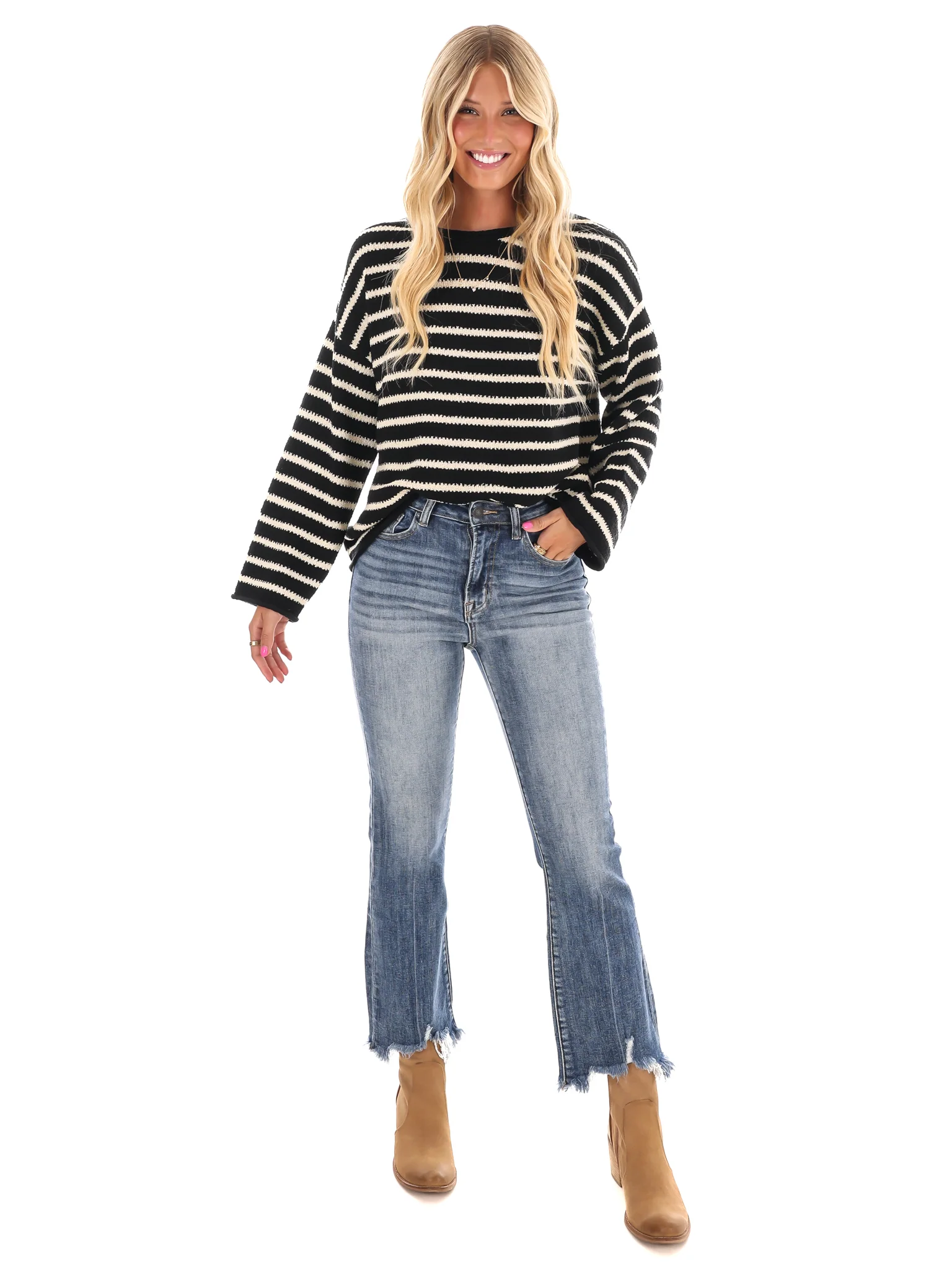 From My Heart Stripe Sweater - Image 2