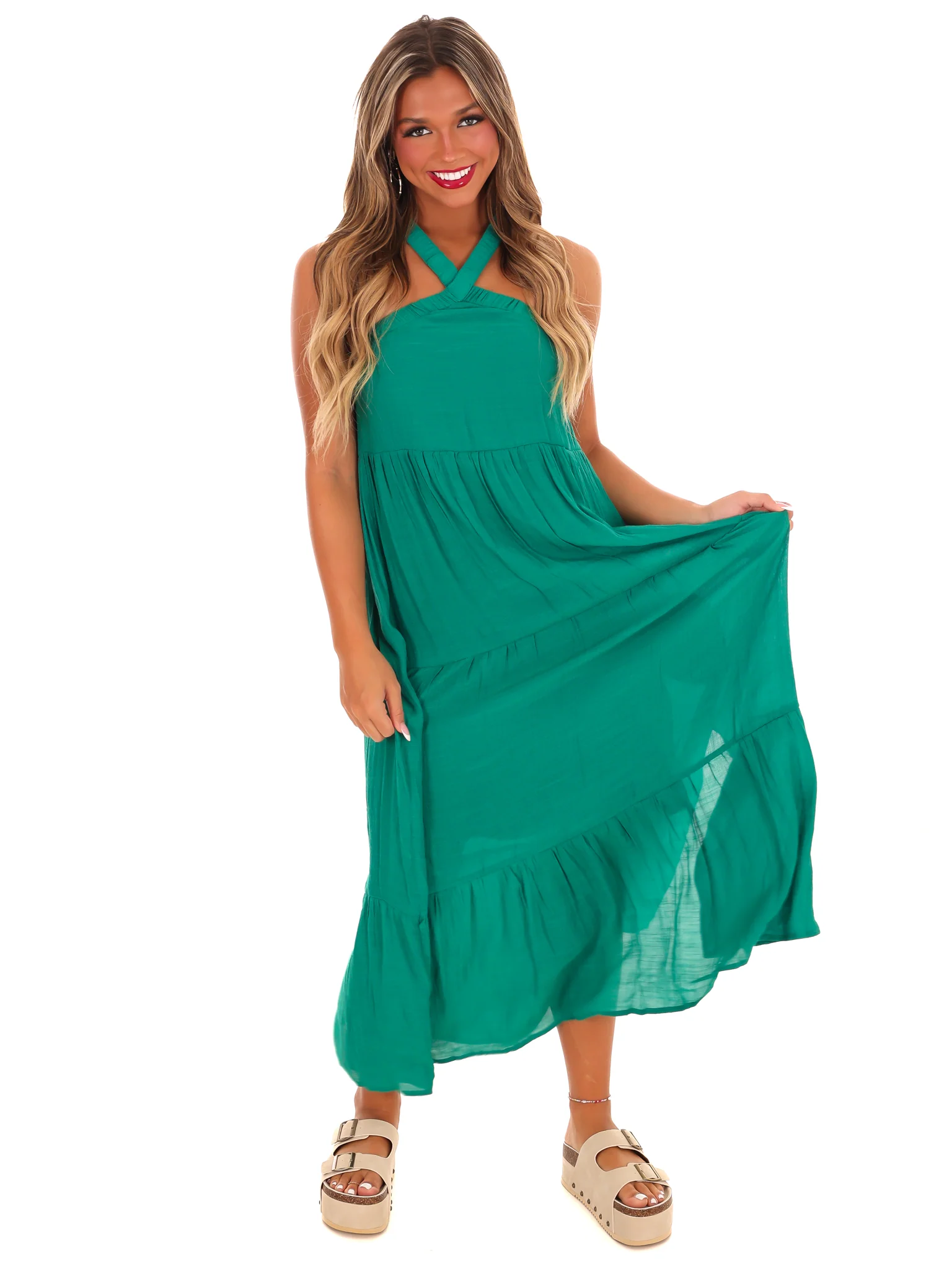 Front and Center Halter Maxi Dress - Image 11