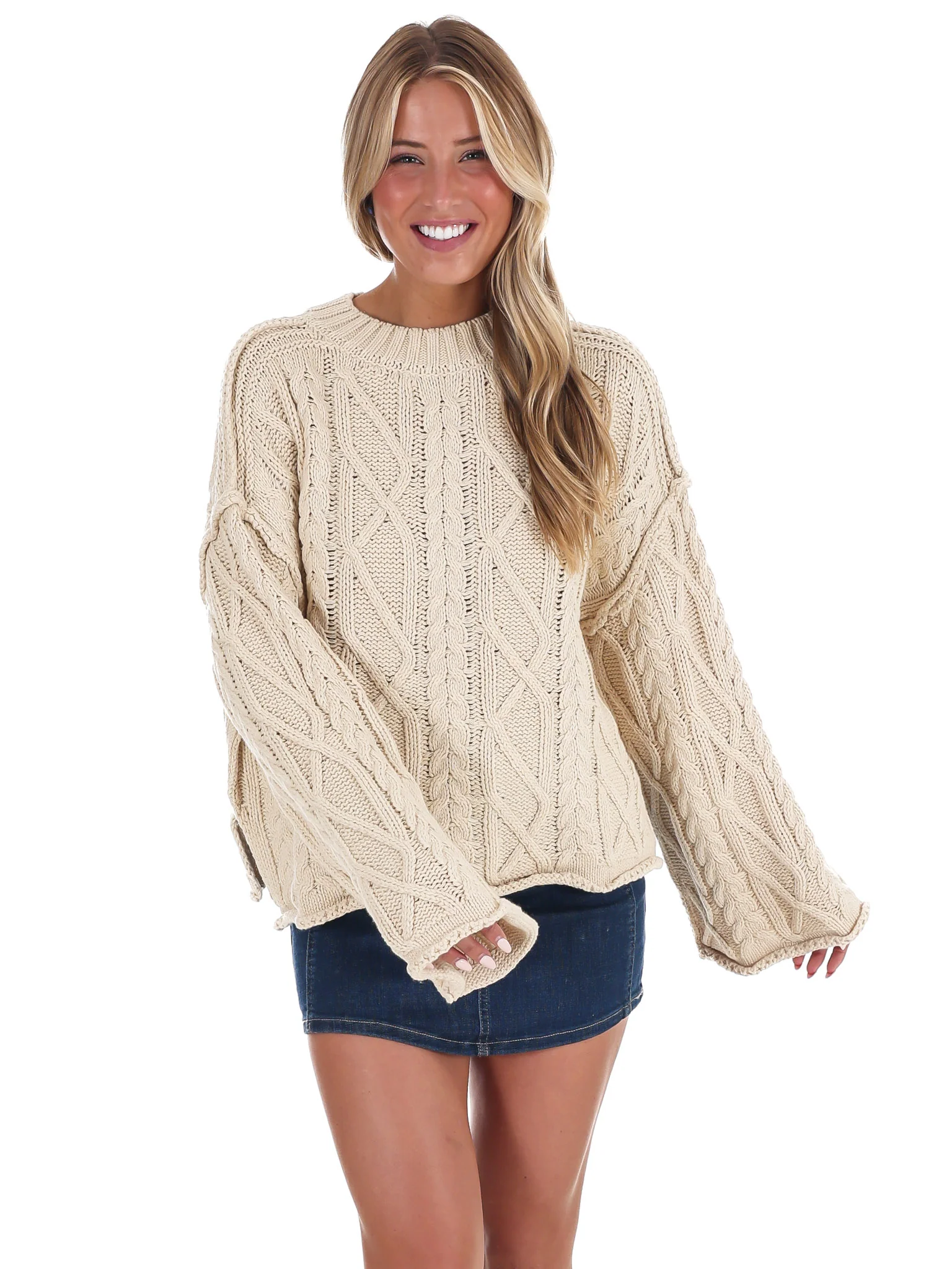 Frost Kiss Cable Knit Sweater - Image 12