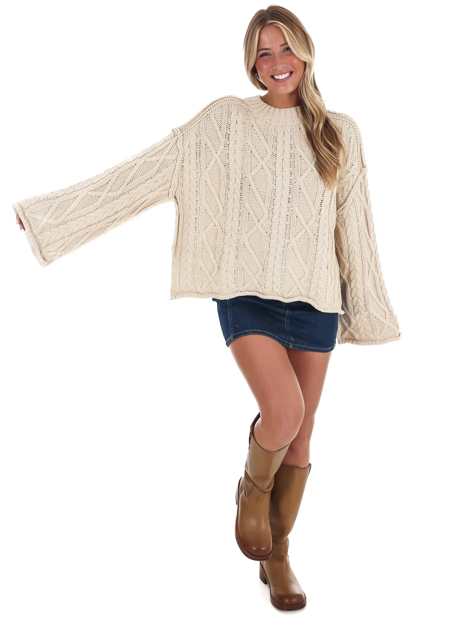 Frost Kiss Cable Knit Sweater - Image 13