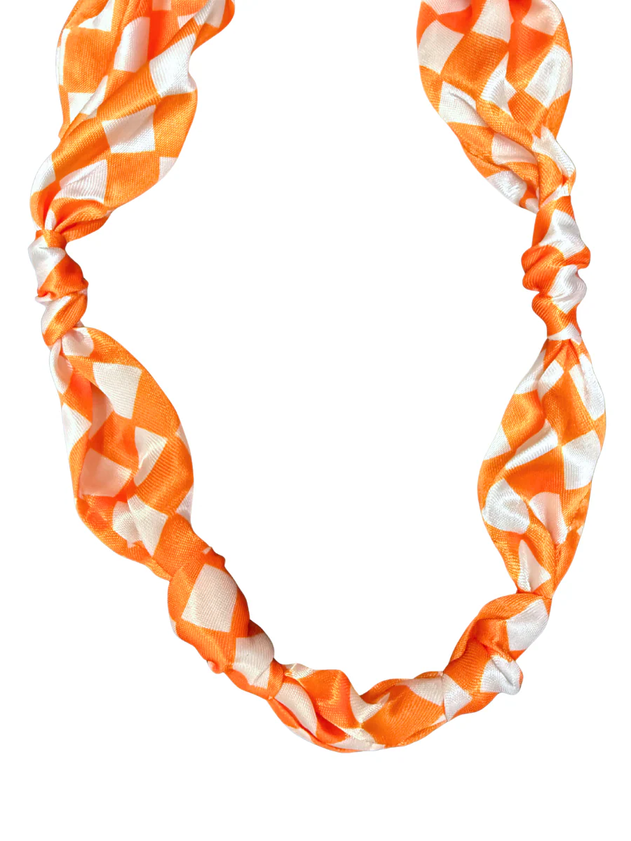 Gameday Check Scarf Necklace