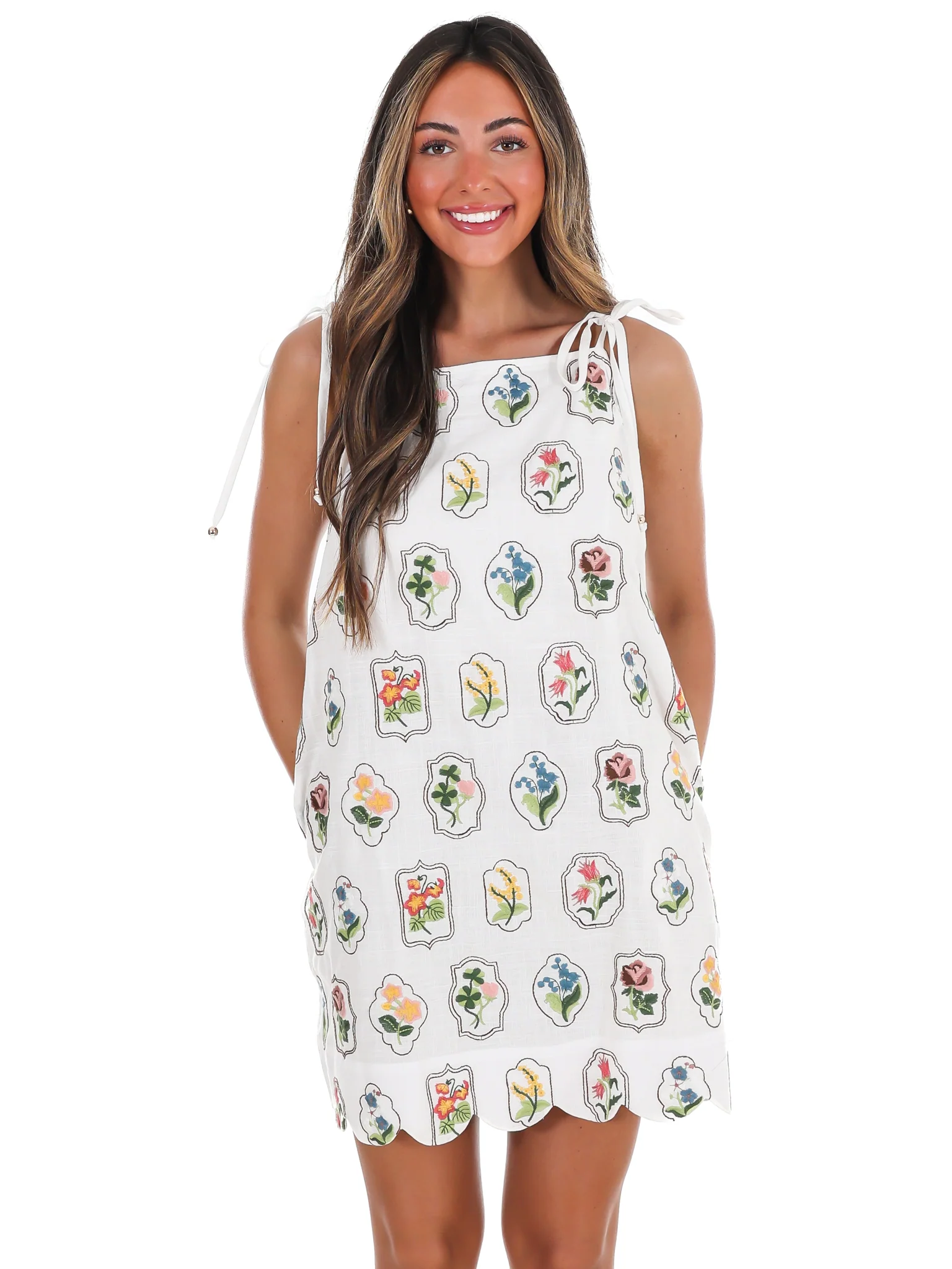 Garden Club Embroidered Mini Dress - Image 5