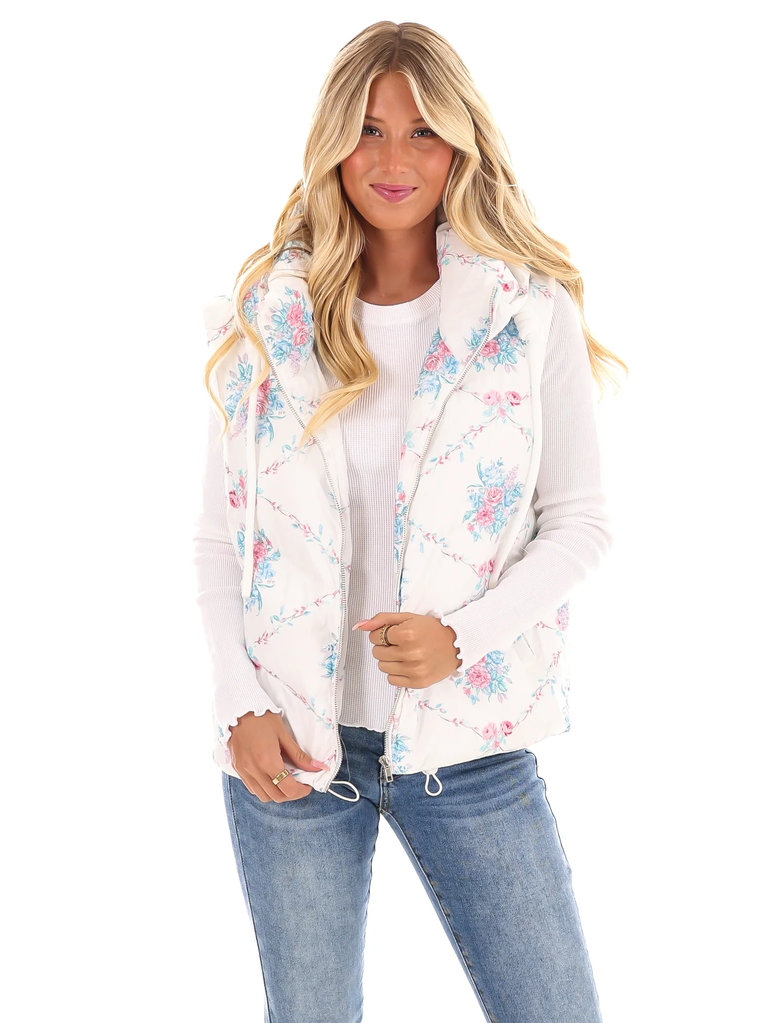 Garden Grove Floral Puffer Vest - Image 3