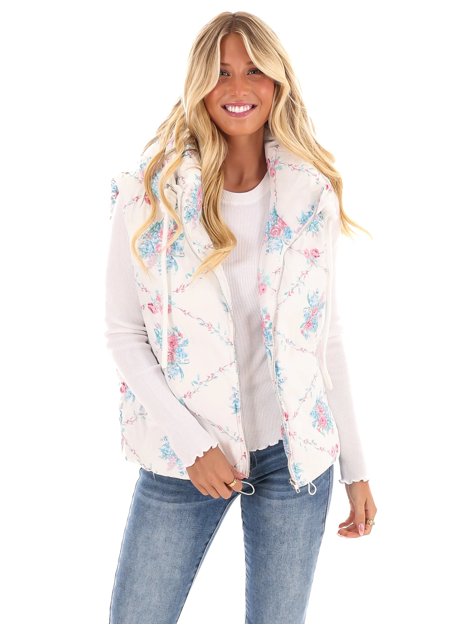 Garden Grove Floral Puffer Vest - Image 5