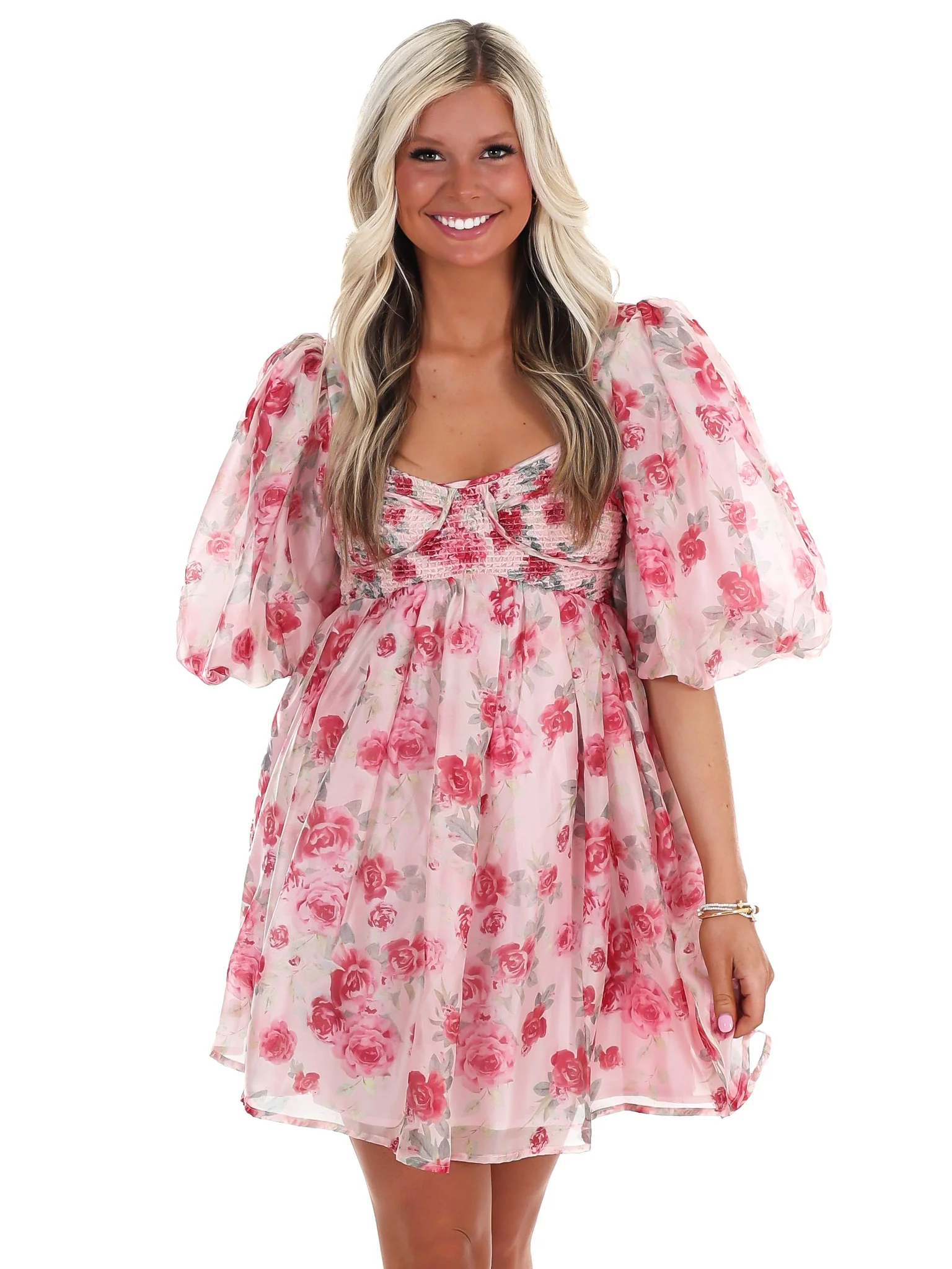 Garden Hues Floral Mini Dress