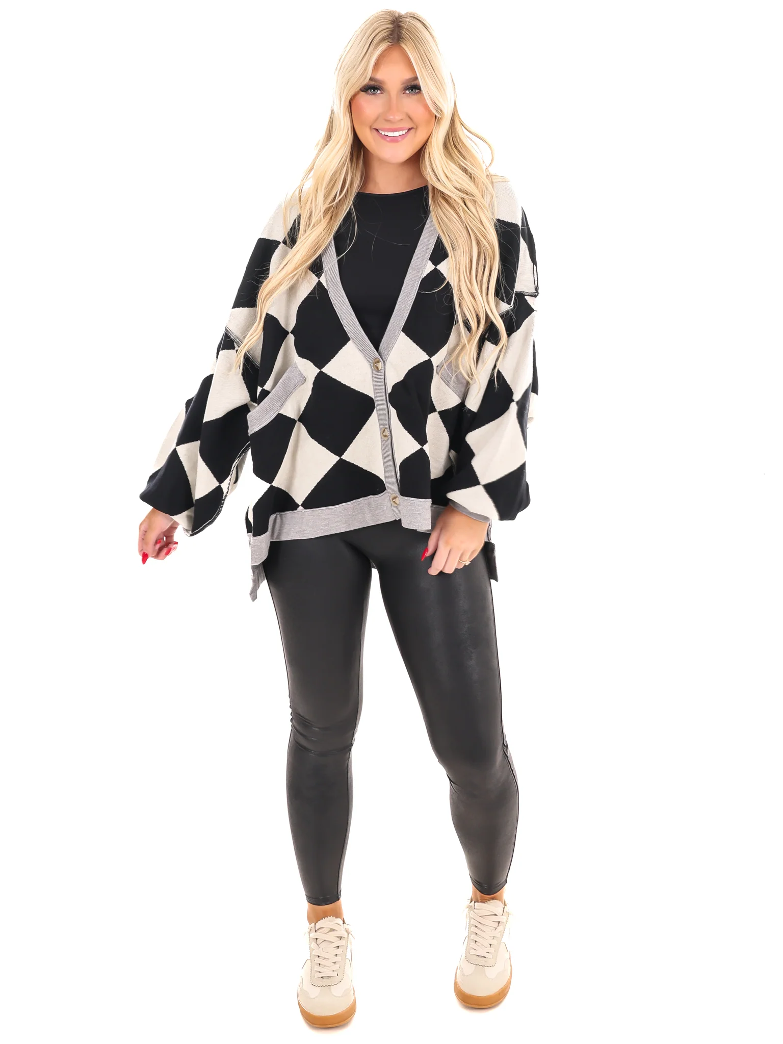 Gentle On My Mind Checker Cardigan - Image 6