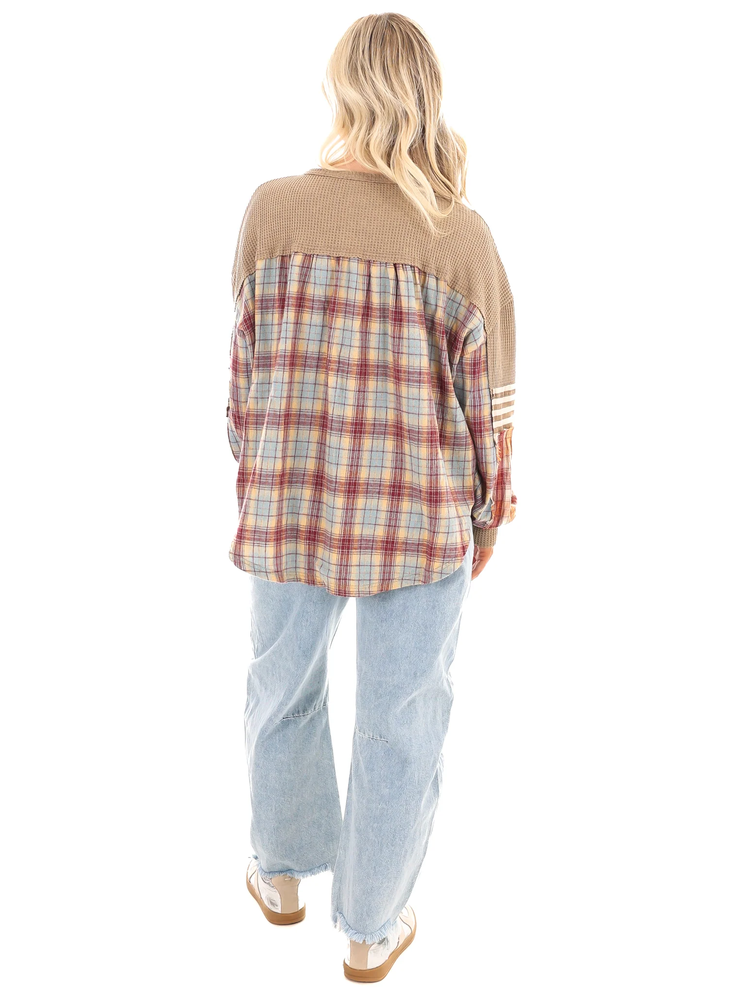 Get A Move On Plaid Thermal Top - Image 7