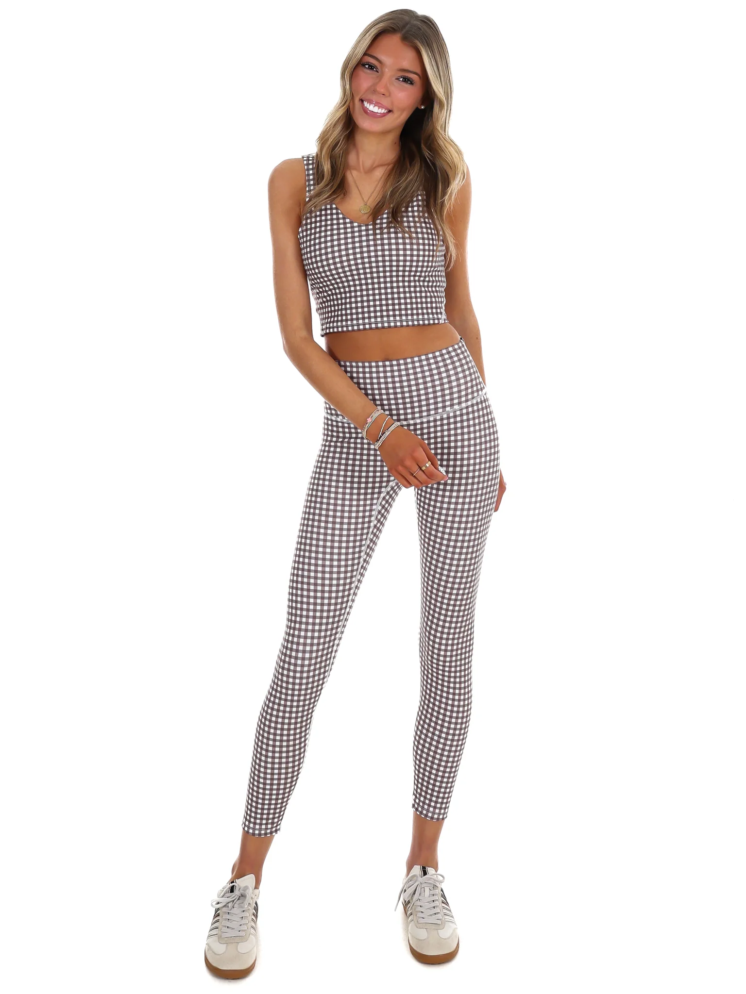 Gingham Glow Cropped Tank Top - Image 7