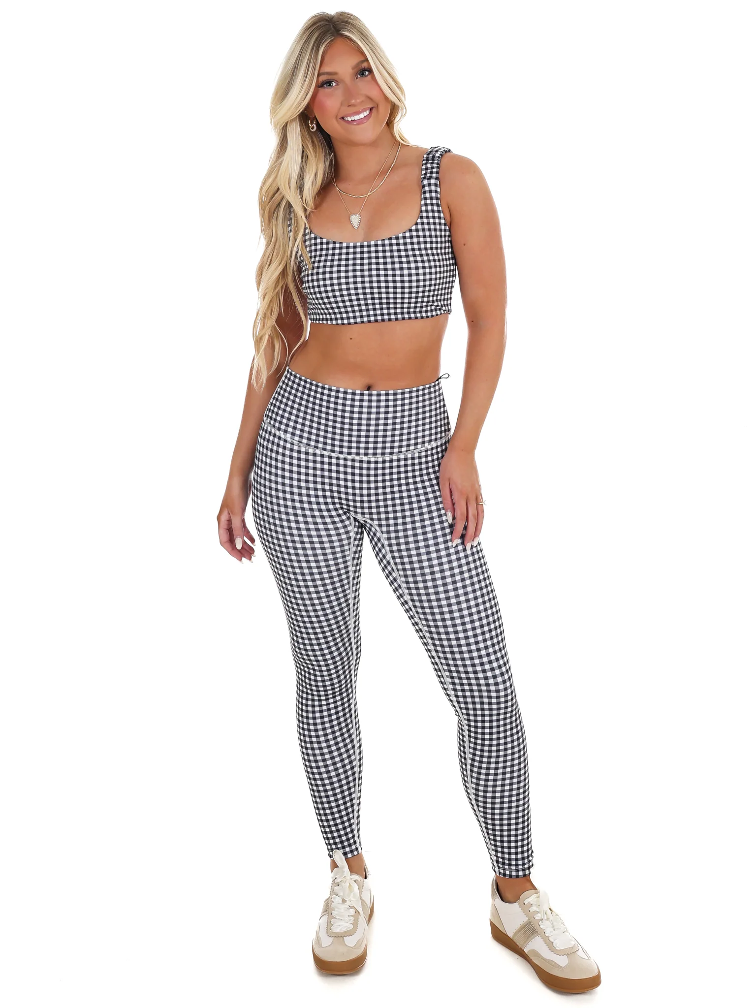 Gingham Glow Ruched Bra Top - Image 4