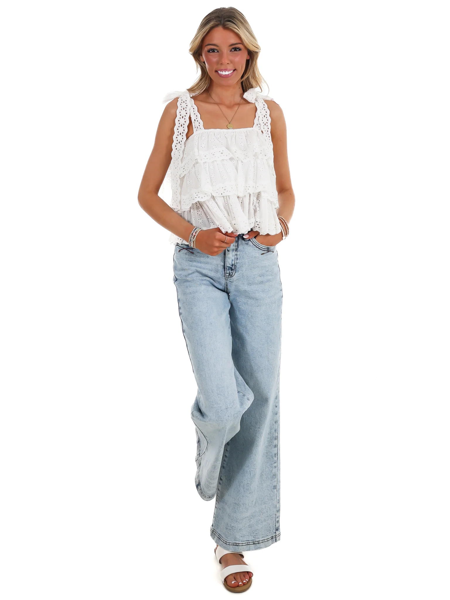 Glad You're Here Tiered Lace Top - Image 6