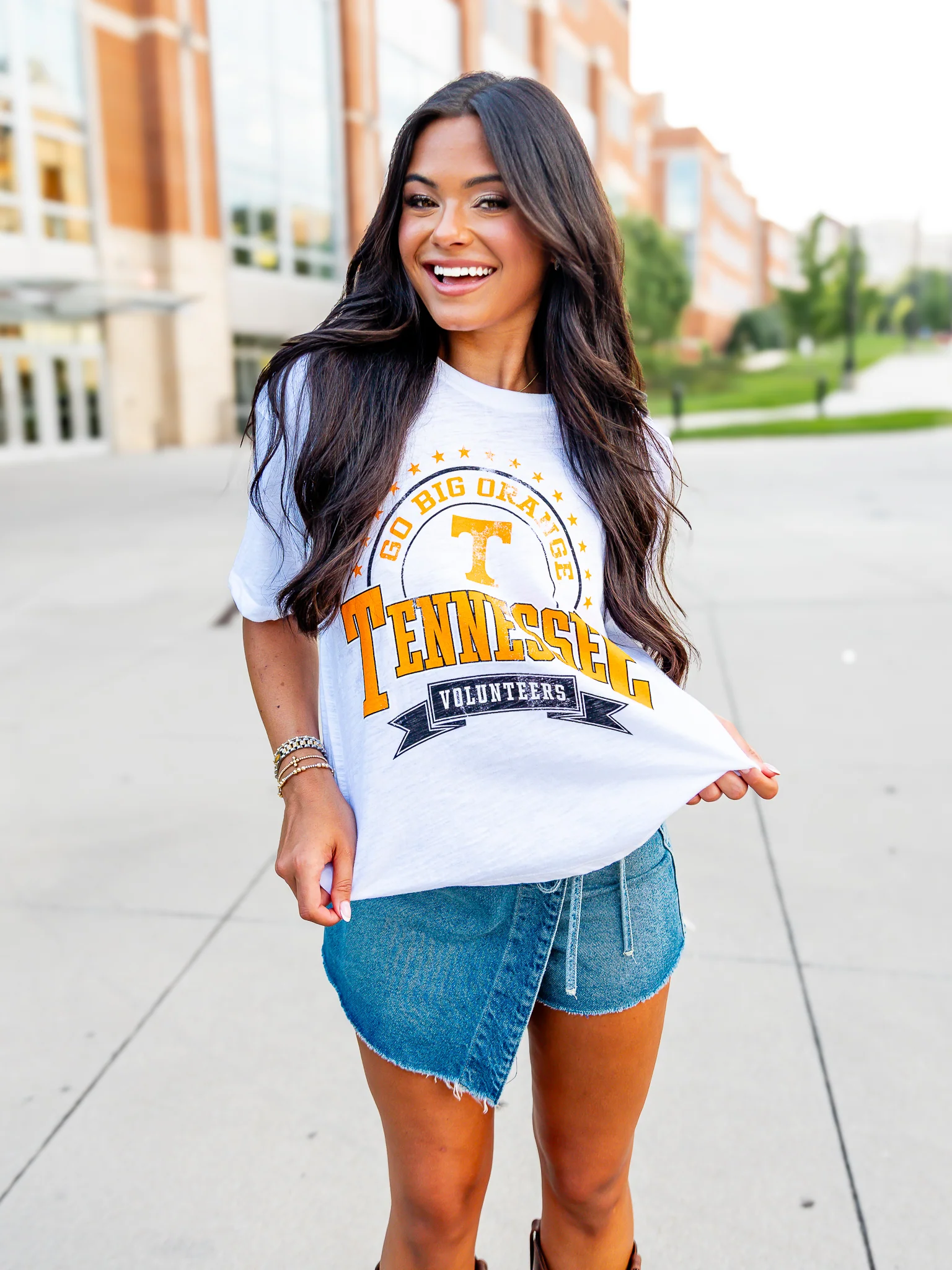 Go Big Orange Tennessee Waist Length Top