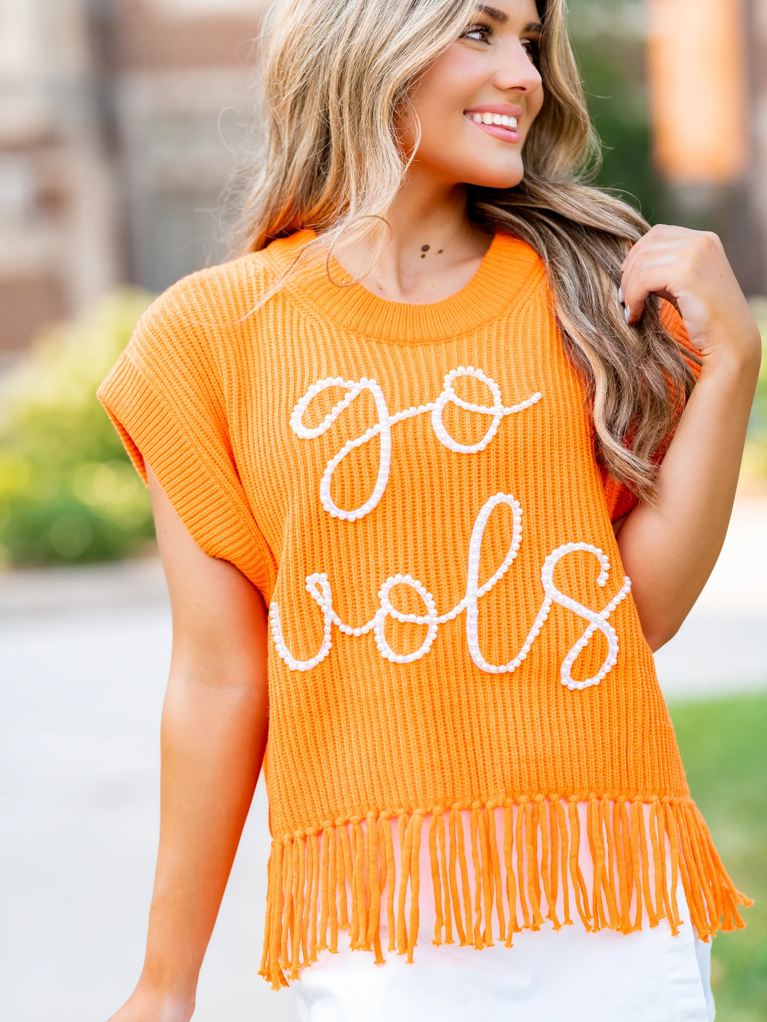 Go Vols Fringe Sweater Vest - Image 3