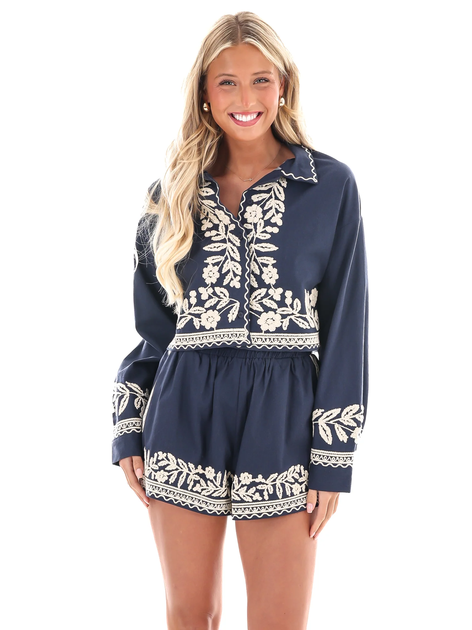 Go Your Own Way Embroidered Two Piece Set - Image 3