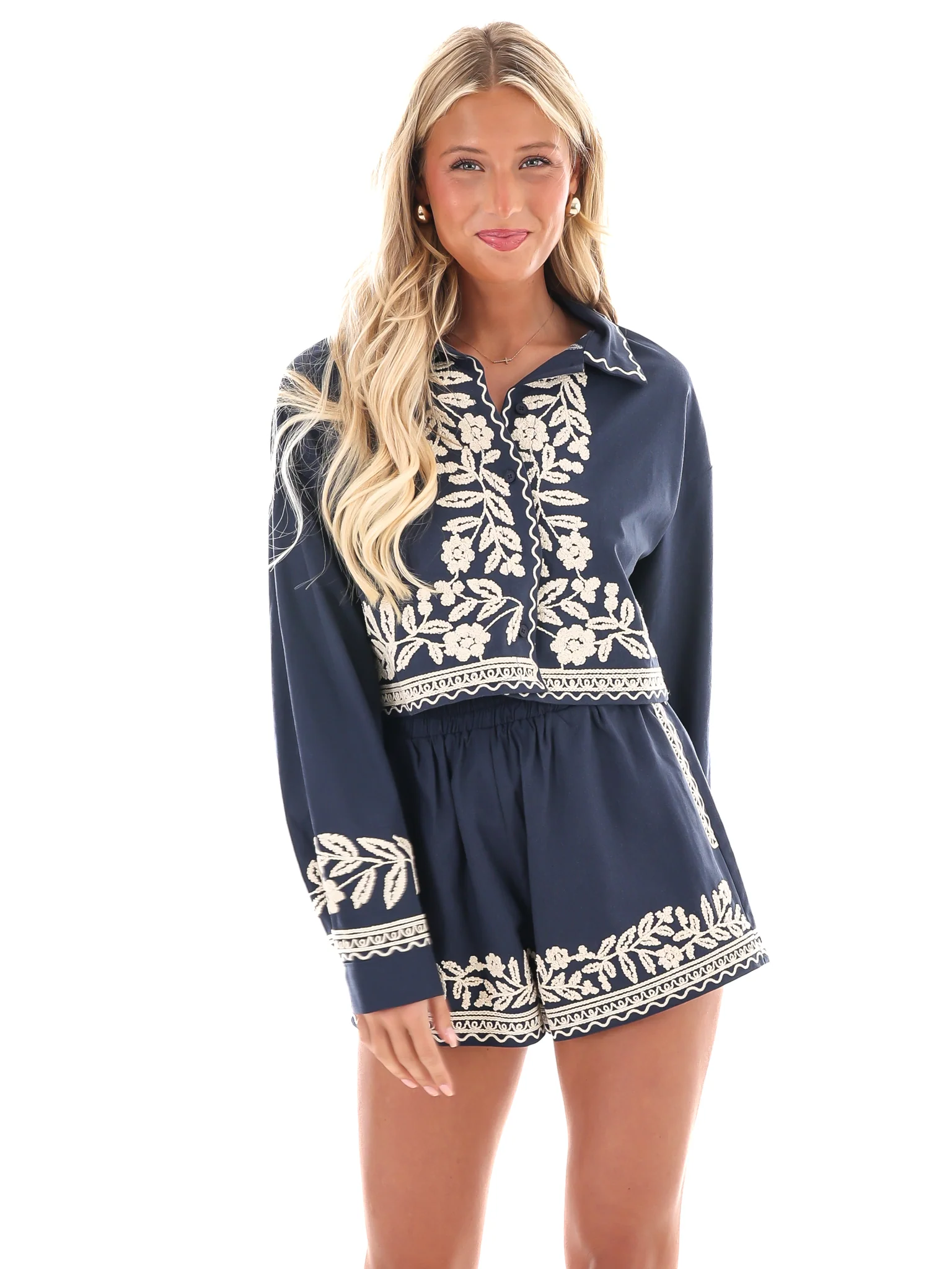 Go Your Own Way Embroidered Two Piece Set - Image 5